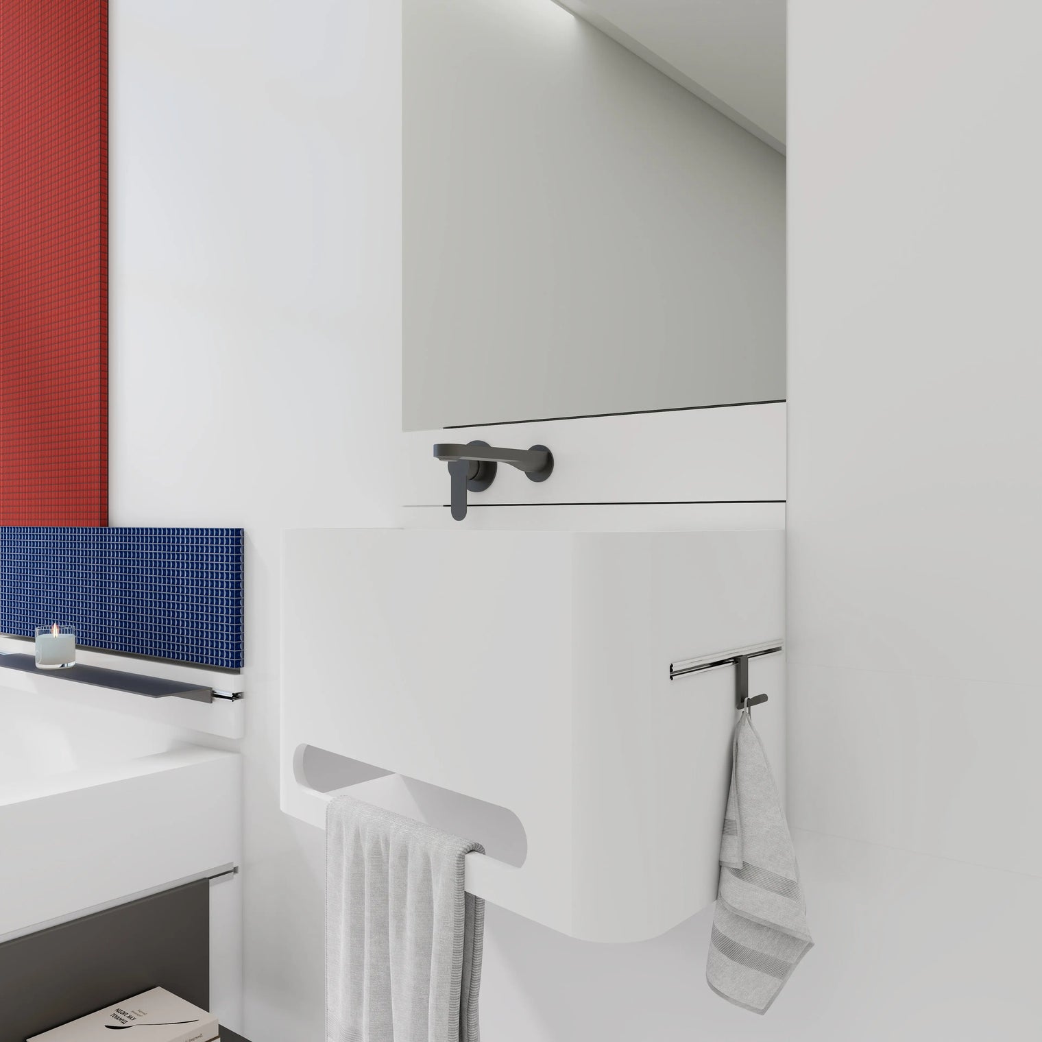 ELEMENTS Wall-Mount Washbasins Bowl on Left INFINITE BATH