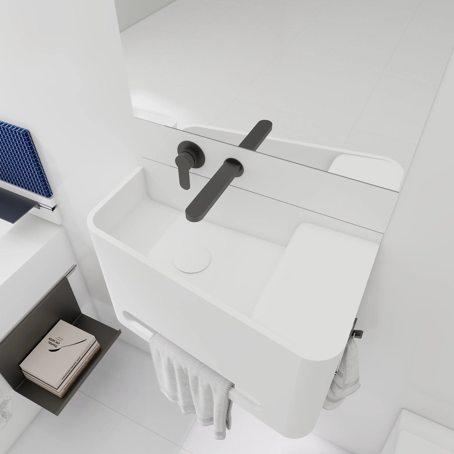 ELEMENTS Wall-Mount Washbasins Bowl on Left INFINITE BATH