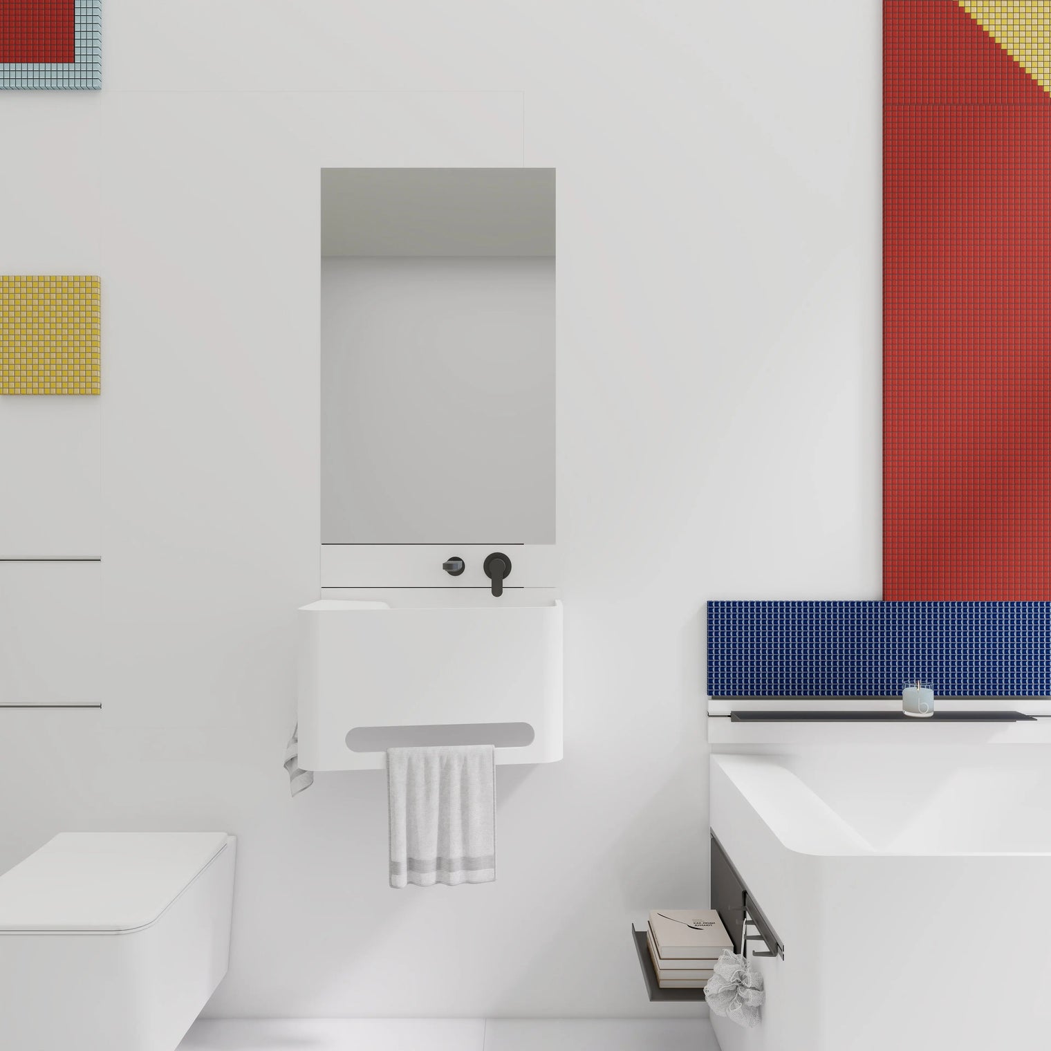 ELEMENTS Wall-Mount Washbasins Bowl on Right INFINITE BATH
