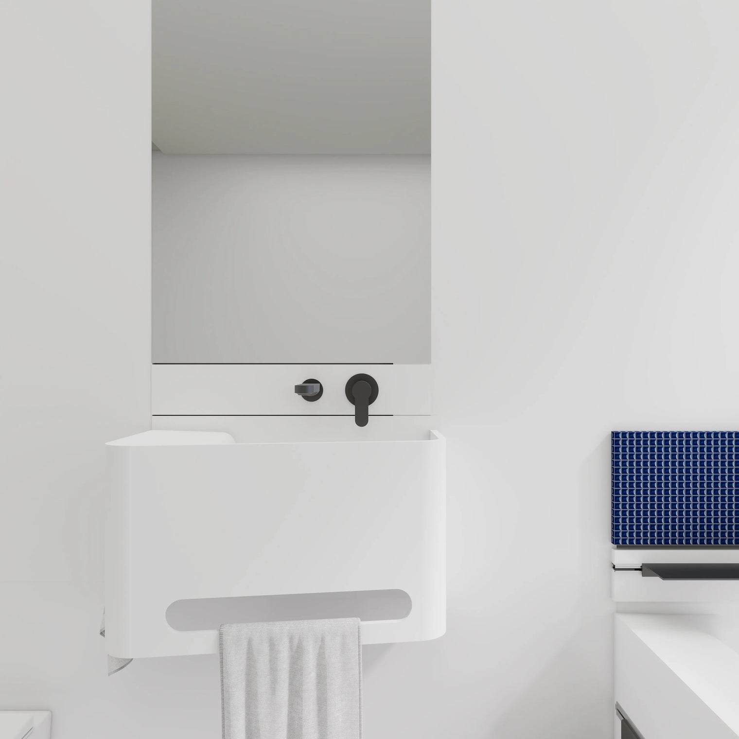 ELEMENTS Wall-Mount Washbasins Bowl on Right INFINITE BATH