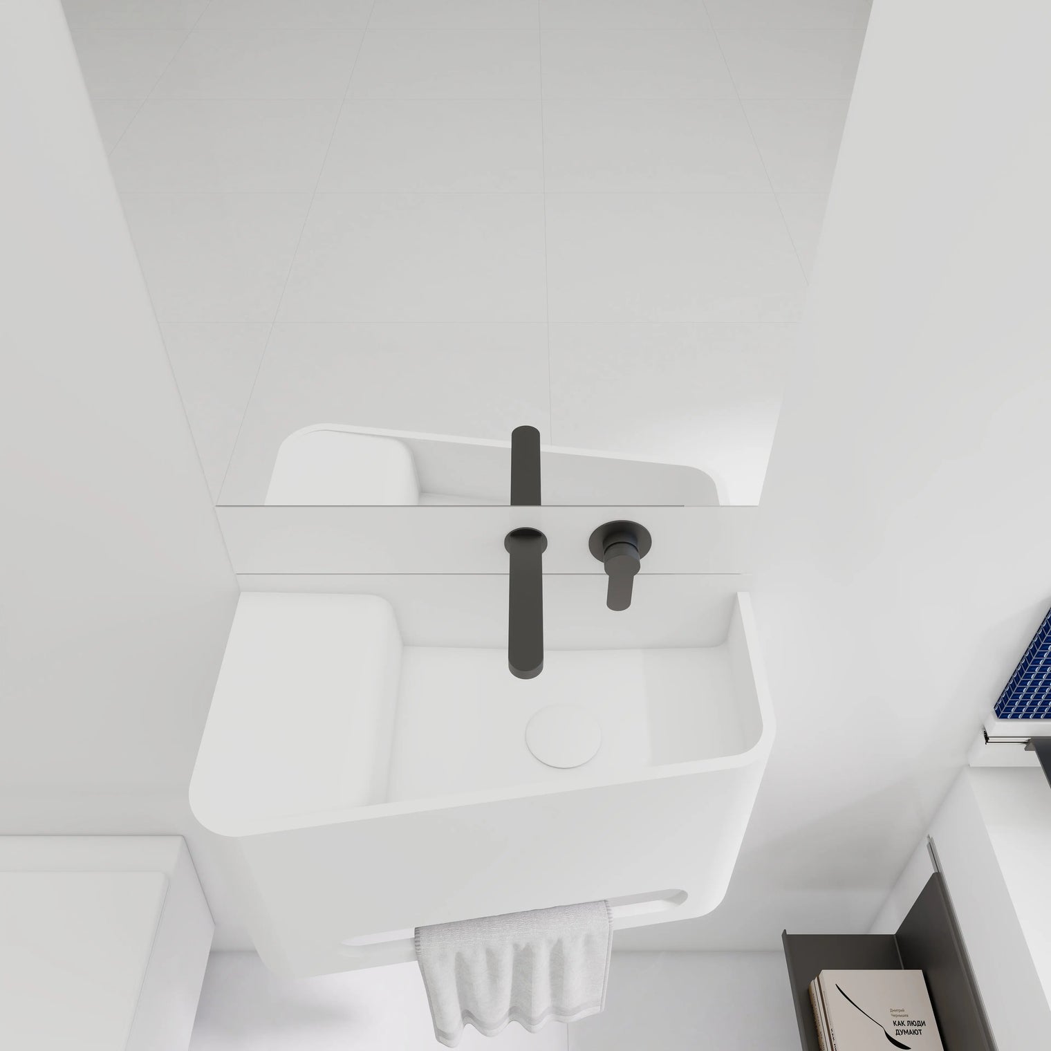 ELEMENTS Wall-Mount Washbasins Bowl on Right INFINITE BATH