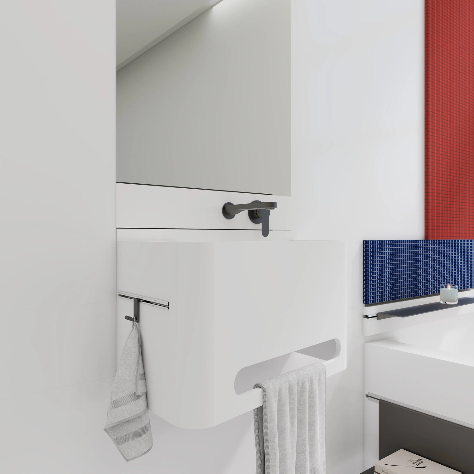 ELEMENTS Wall-Mount Washbasins Bowl on Right INFINITE BATH