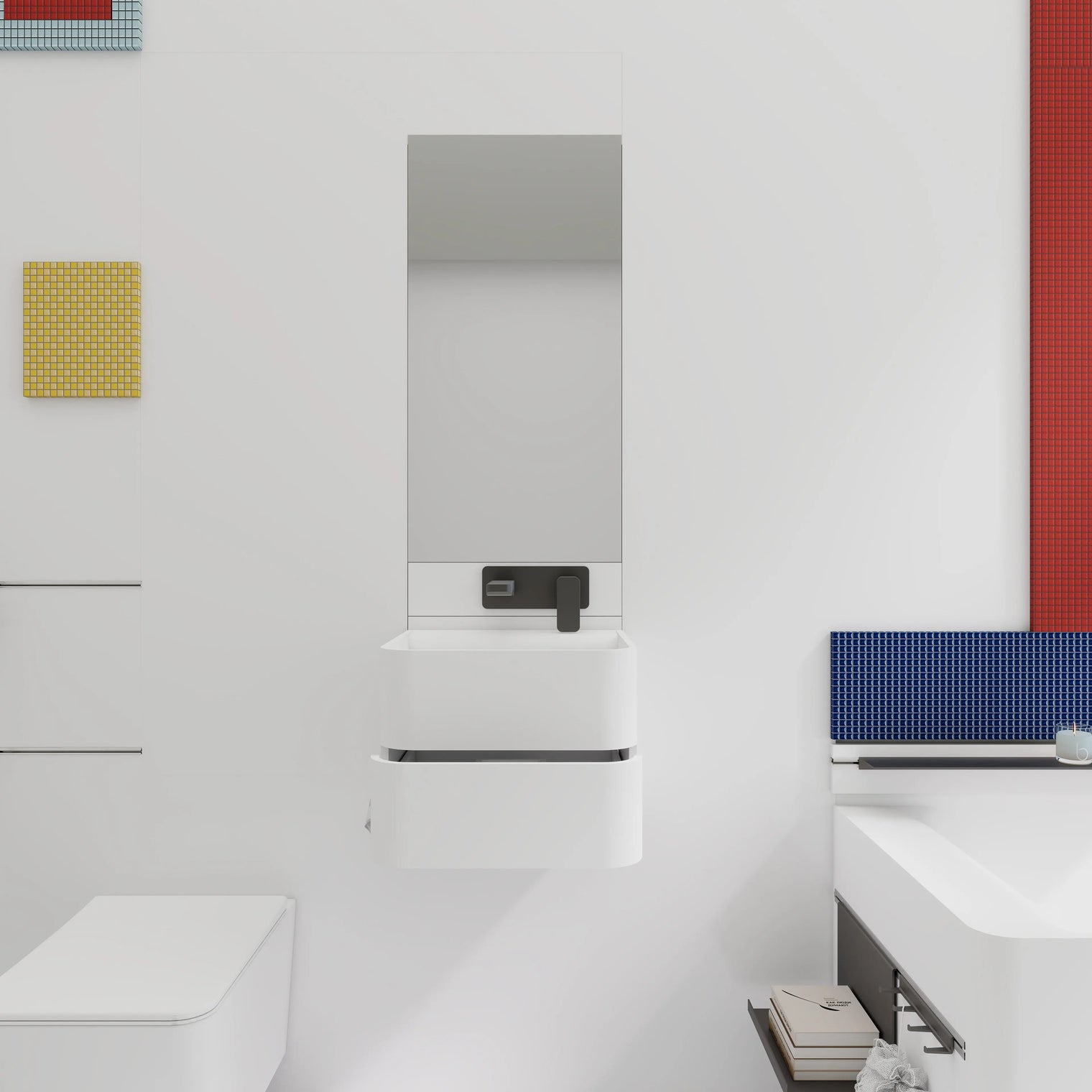 ELEMENTS Wall-Mount Washbasins w/Drawer INFINITE BATH