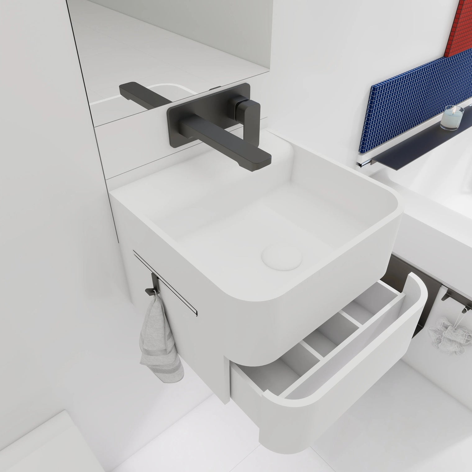 ELEMENTS Wall-Mount Washbasins w/Drawer INFINITE BATH