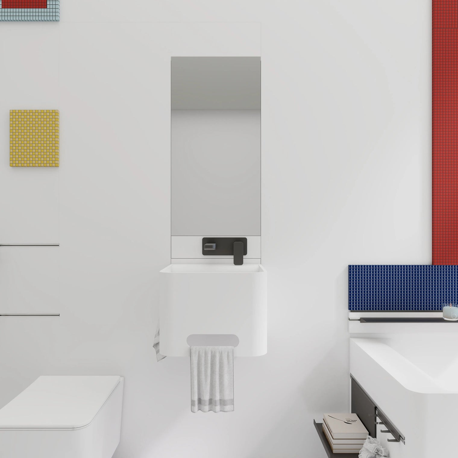 ELEMENTS Wall-Mount Washbasins w/towel bar INFINITE BATH