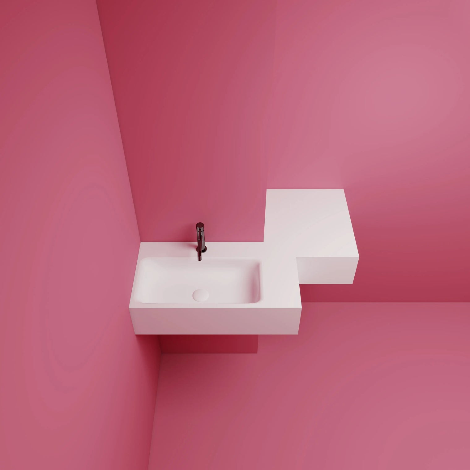CUT-TO-FIT Modules Basin on left INFINITE BATH