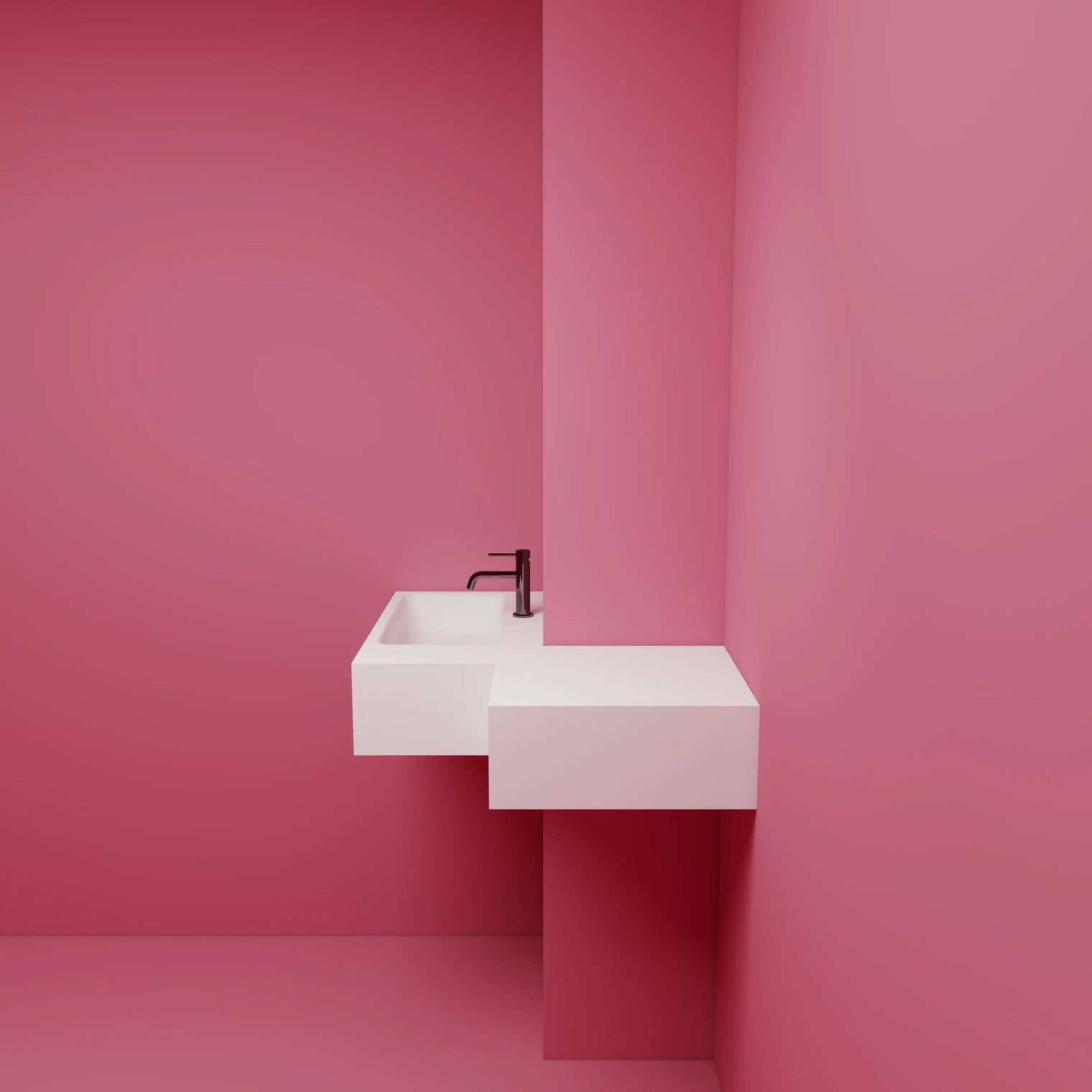 CUT-TO-FIT Modules Basin on left INFINITE BATH