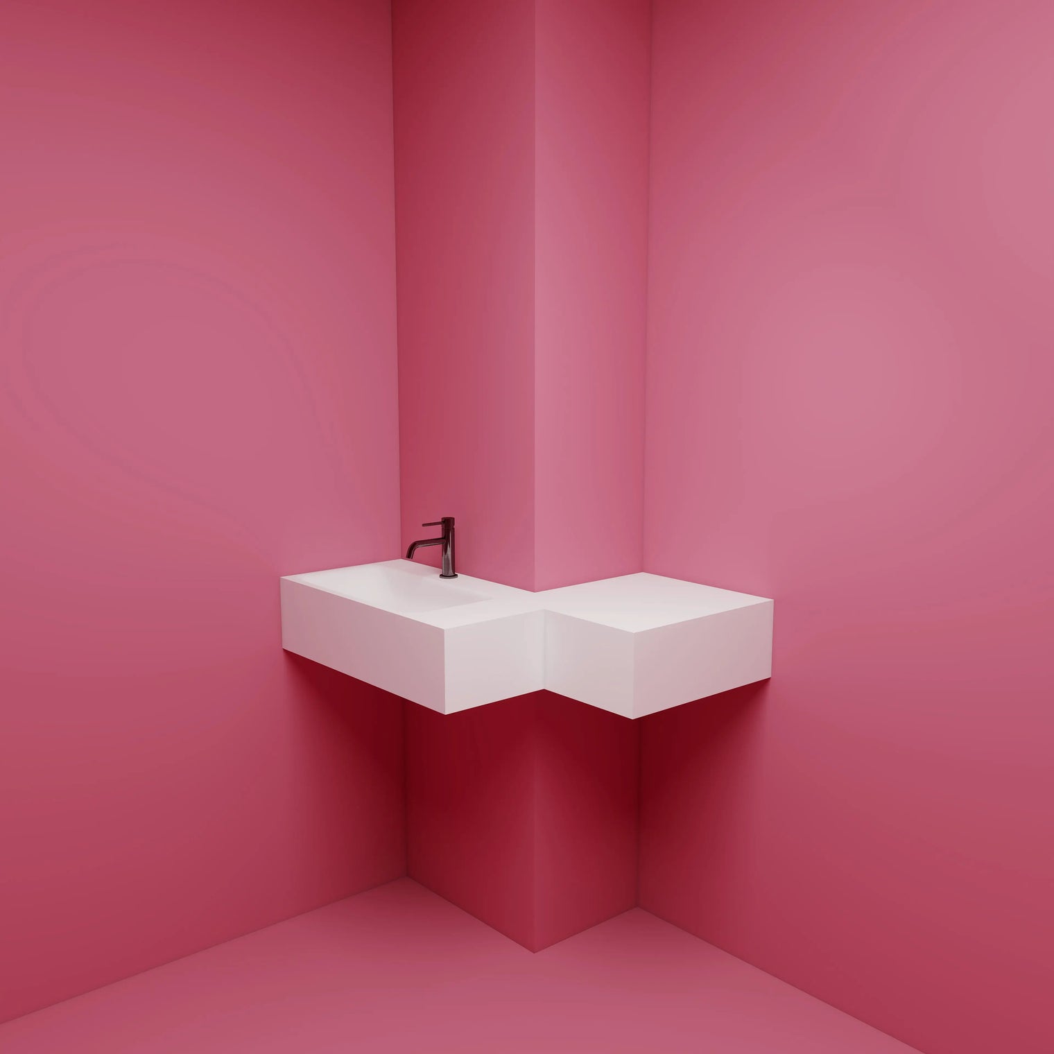 CUT-TO-FIT Modules Basin on left INFINITE BATH