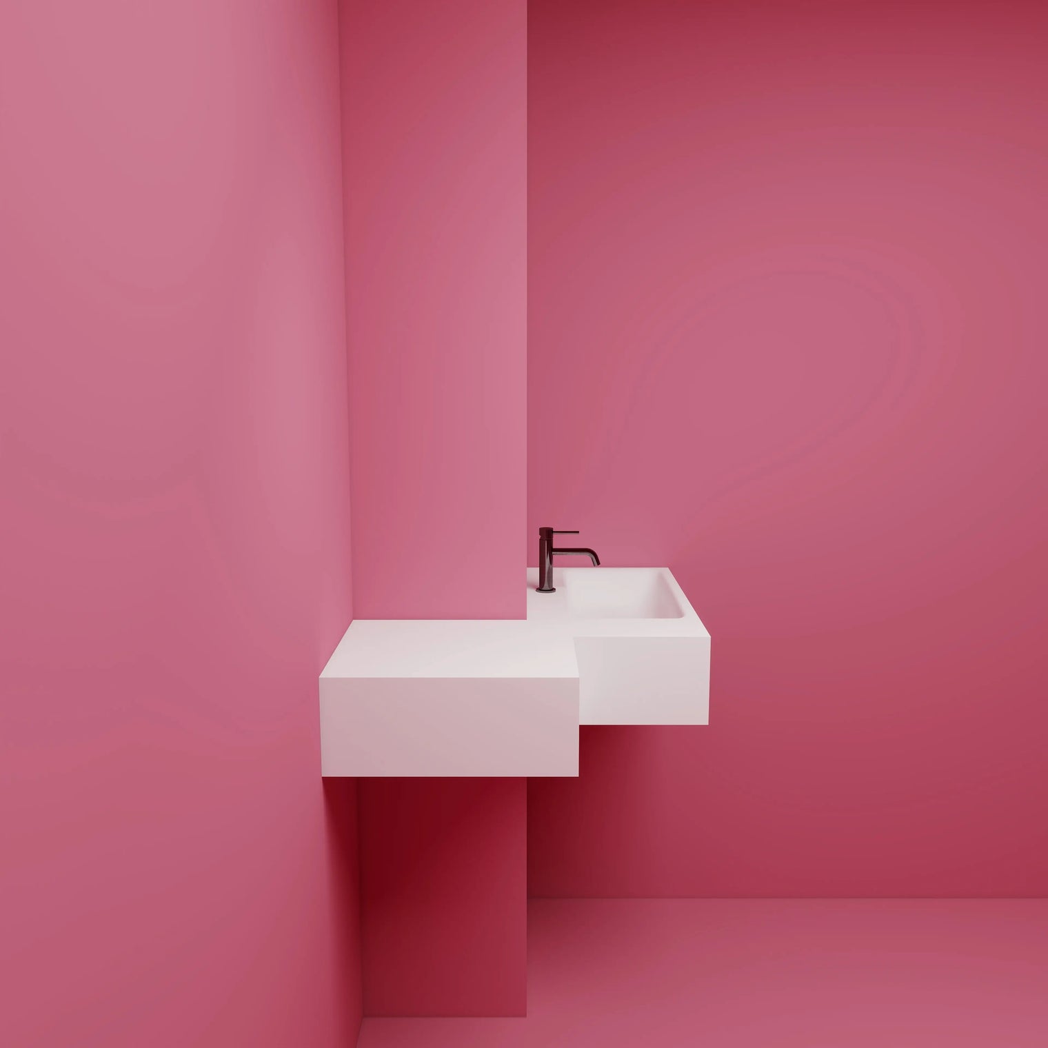 CUT-TO-FIT Modules Basin on Right INFINITE BATH