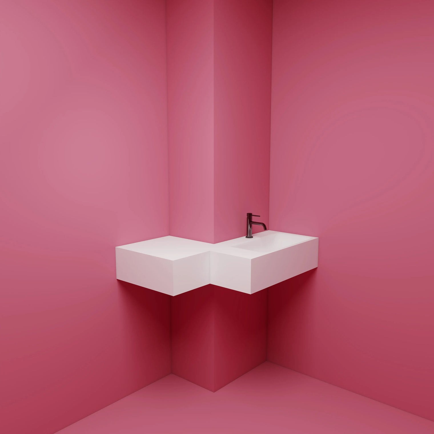 CUT-TO-FIT Modules Basin on Right INFINITE BATH