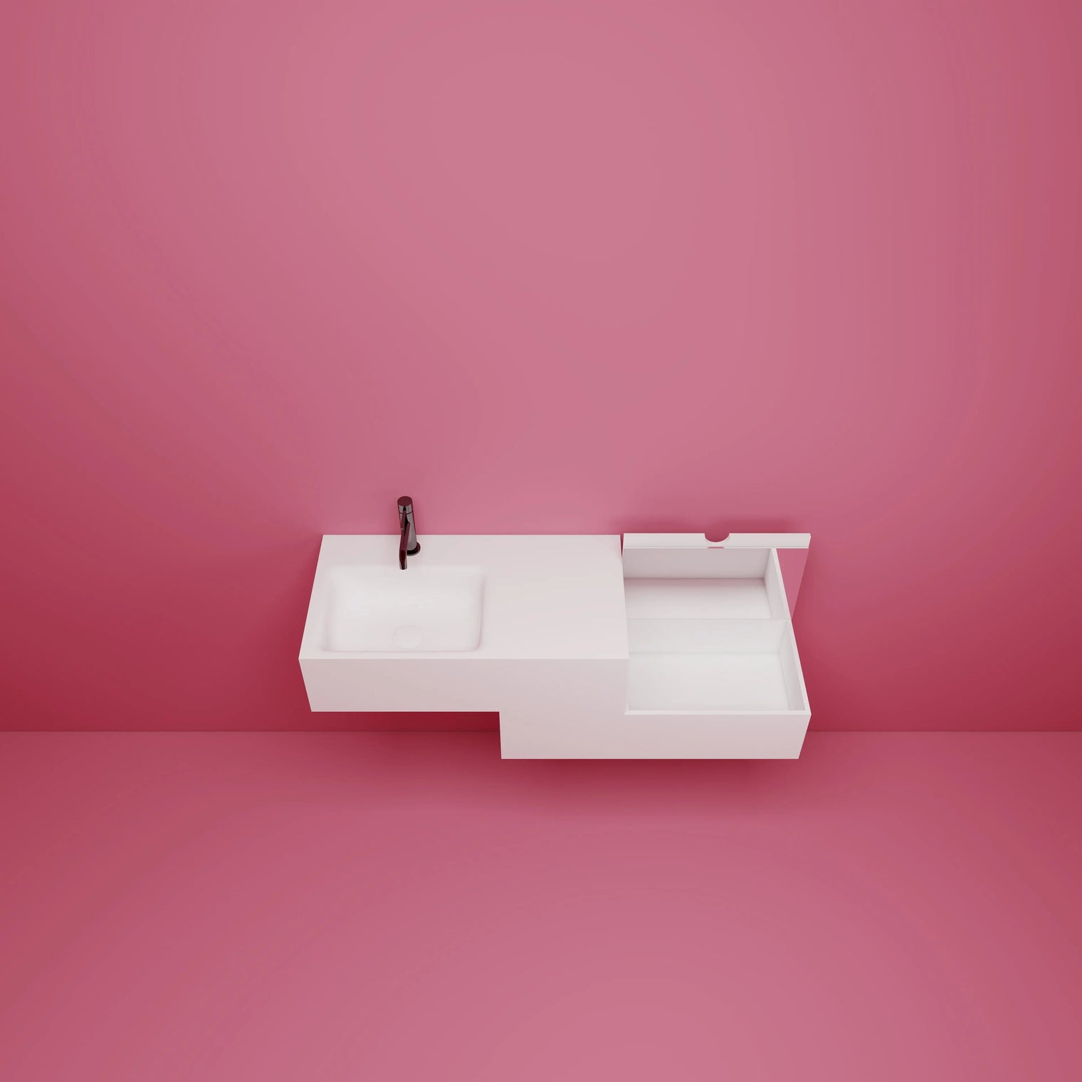 TETRIS Basin With Storage Modules TETRIS T Basin on left