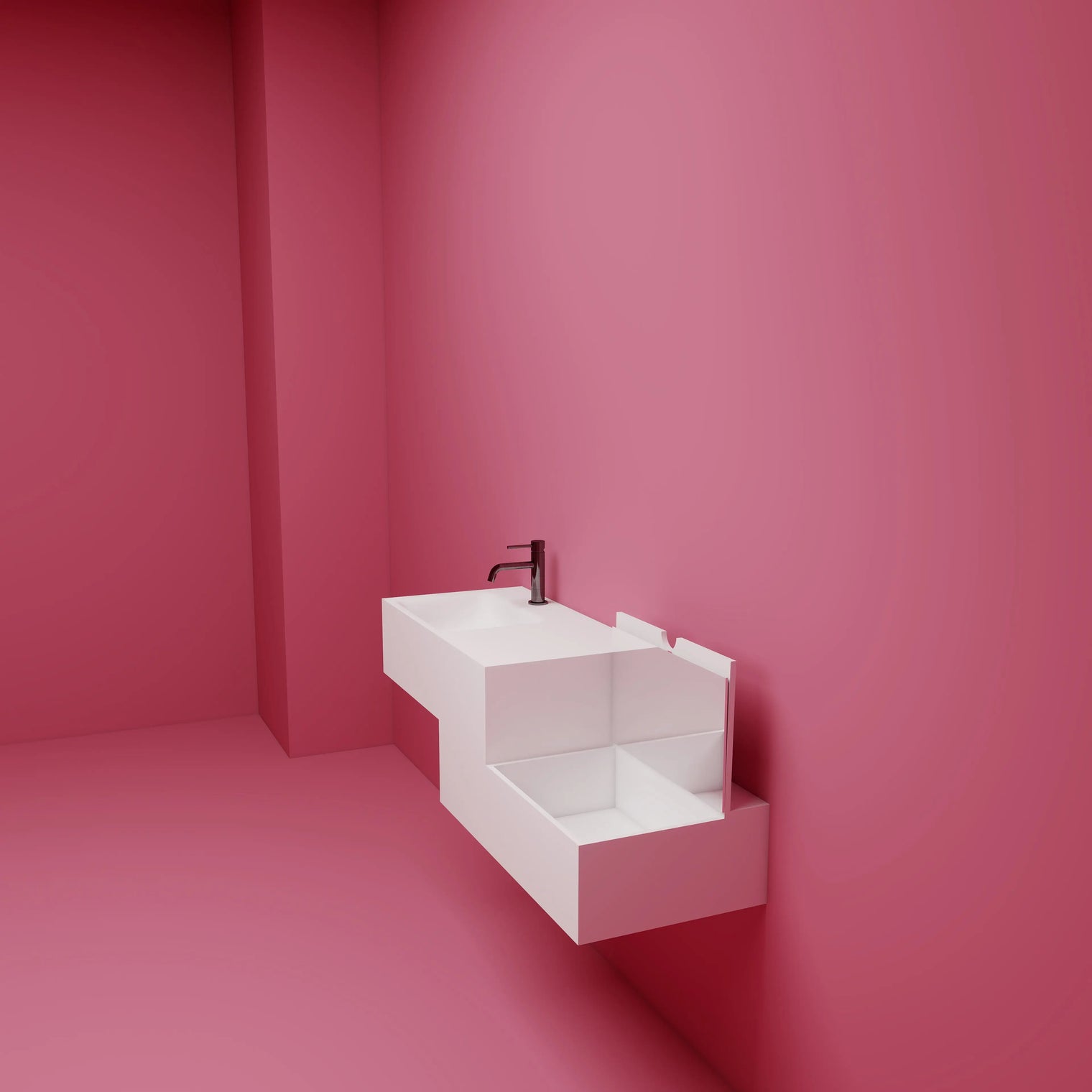 TETRIS Basin With Storage Modules TETRIS T Basin on left