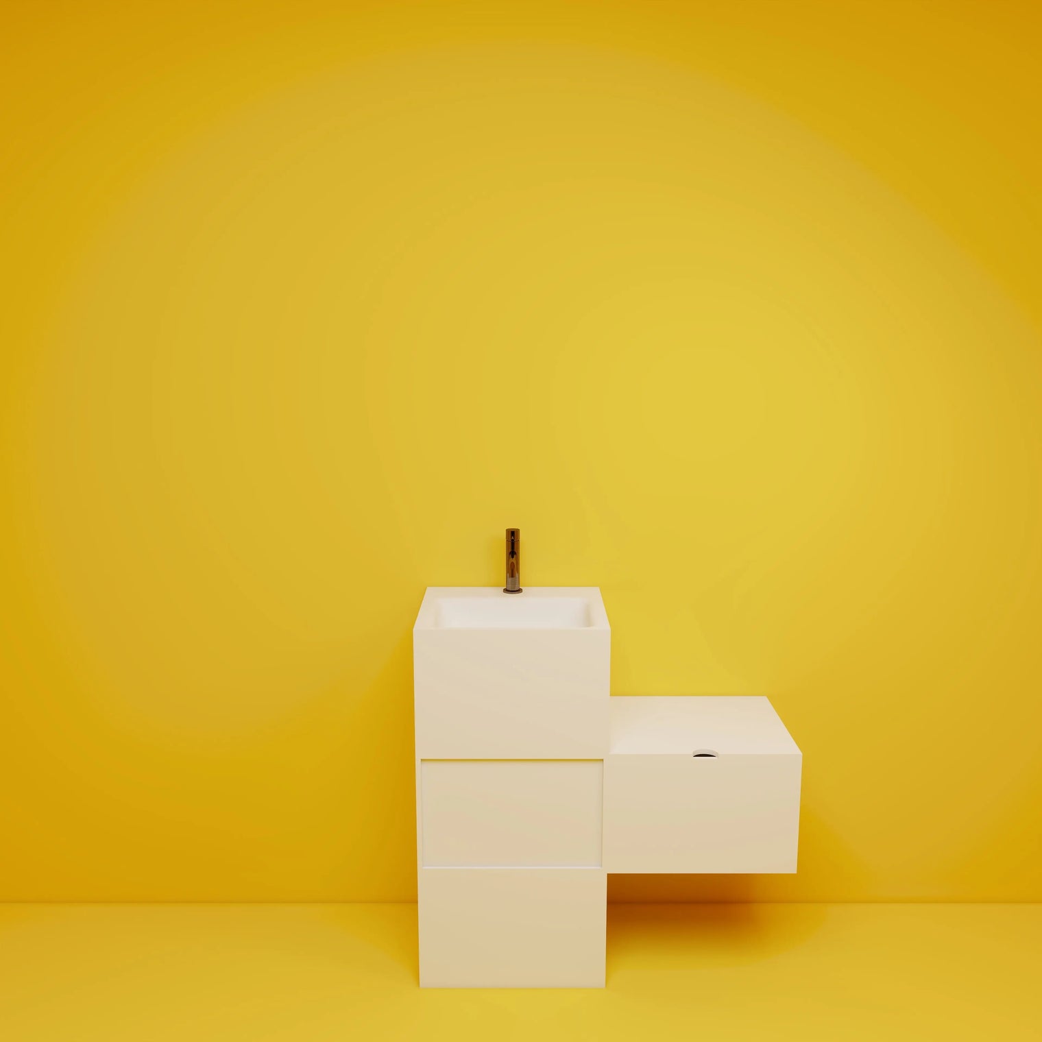 TETRIS Pedestal Modules TETRIS T Cosmetic Drawer on Right