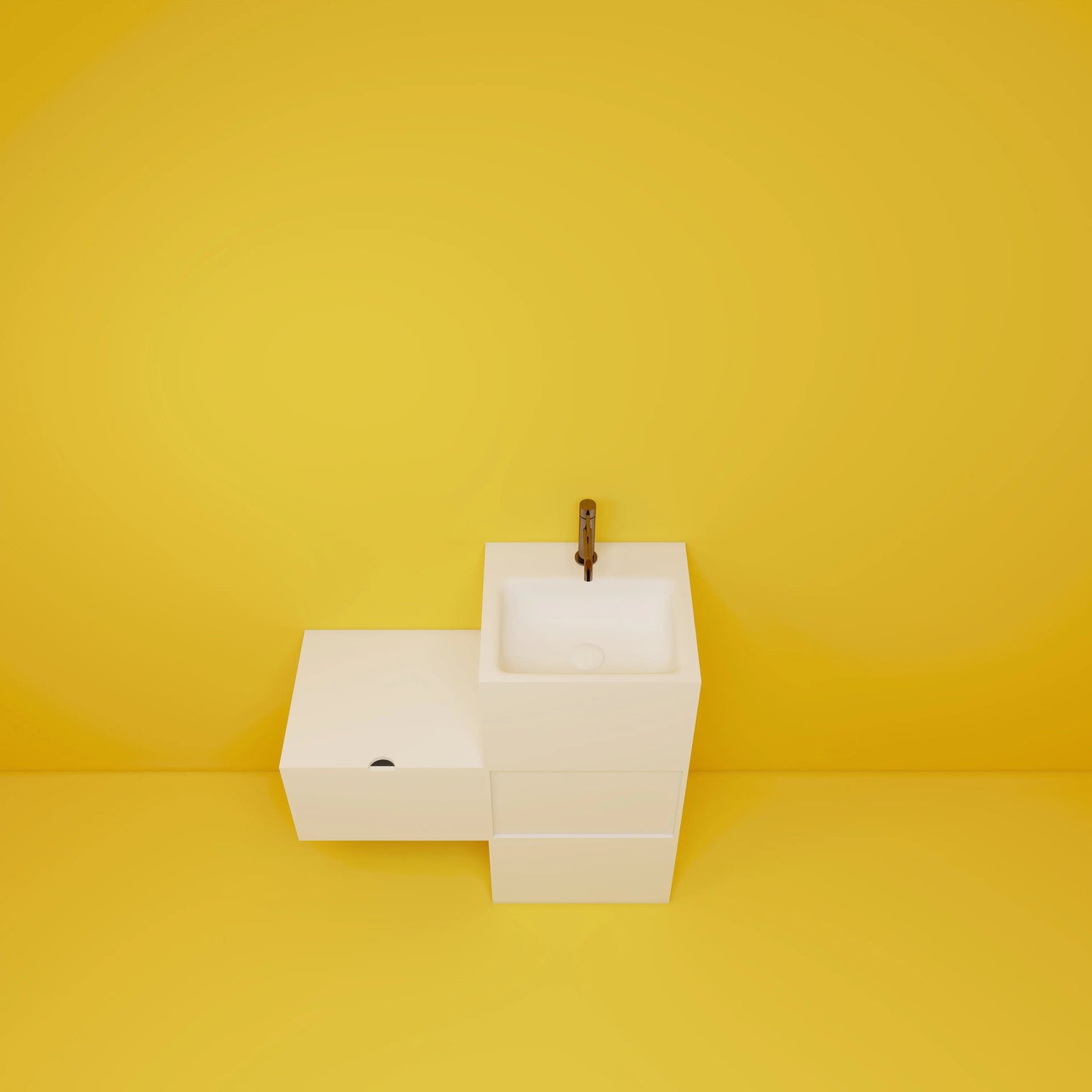 TETRIS Pedestal Modules TETRIS T Cosmetic Drawer on left