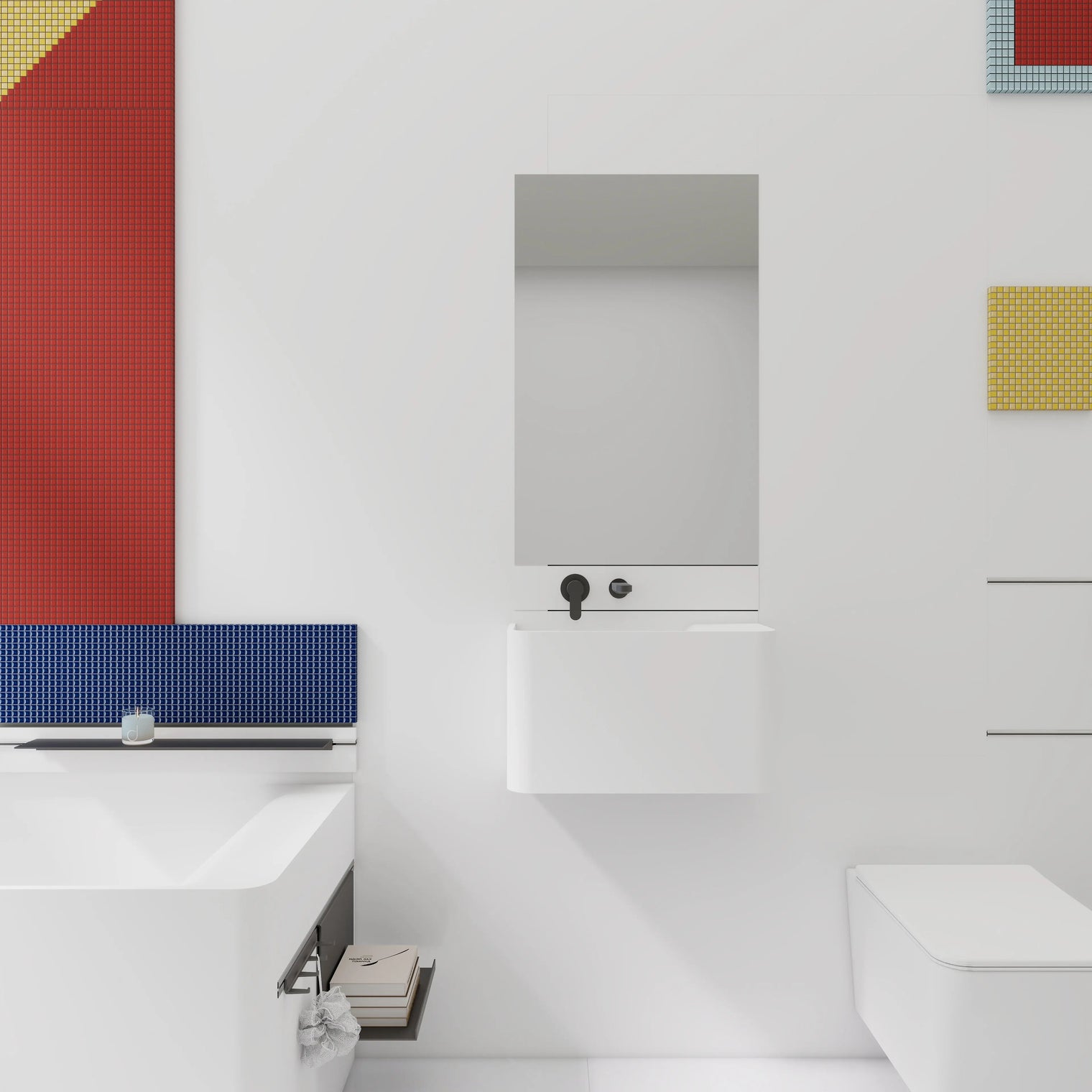 ELEMENTS Wall-Mount Washbasins Bowl on left INFINITE BATH