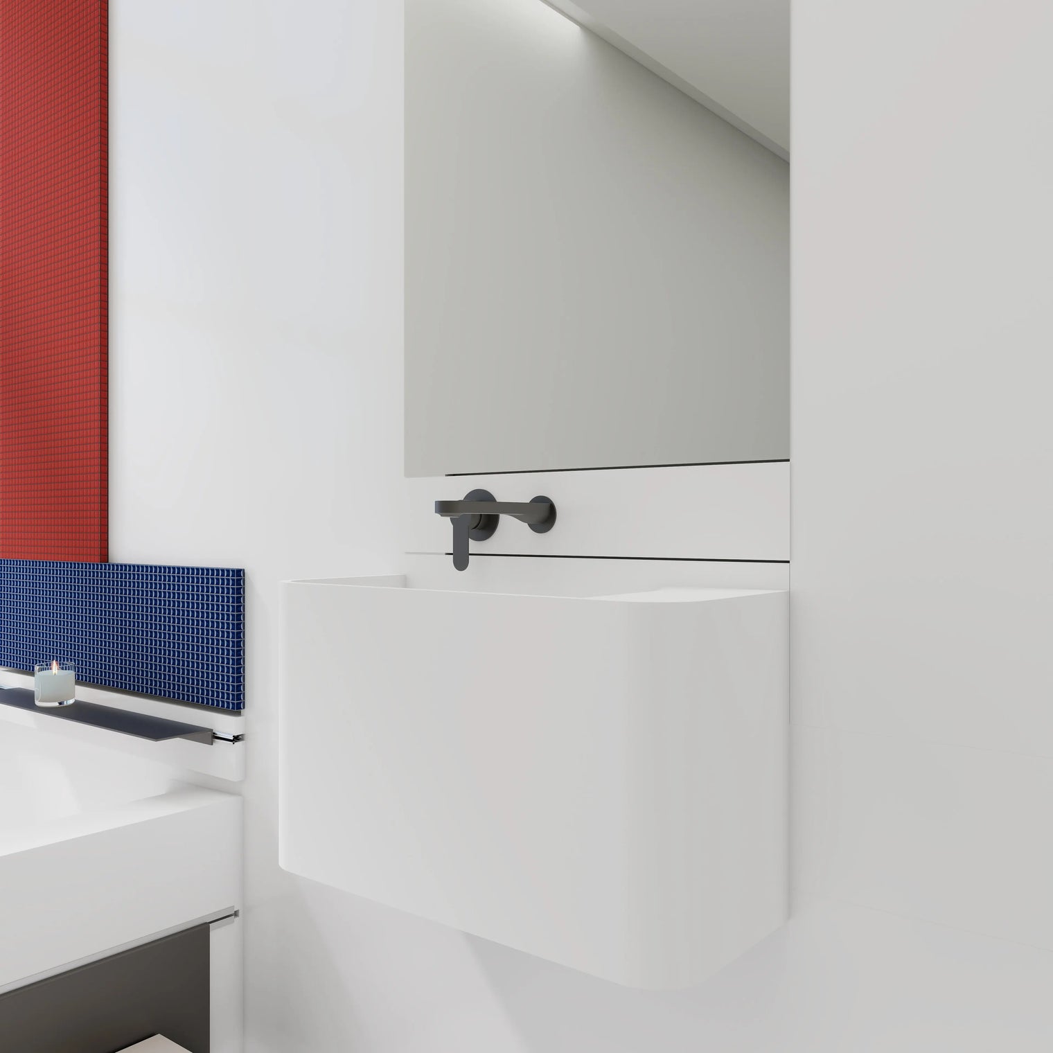 ELEMENTS Wall-Mount Washbasins Bowl on left INFINITE BATH