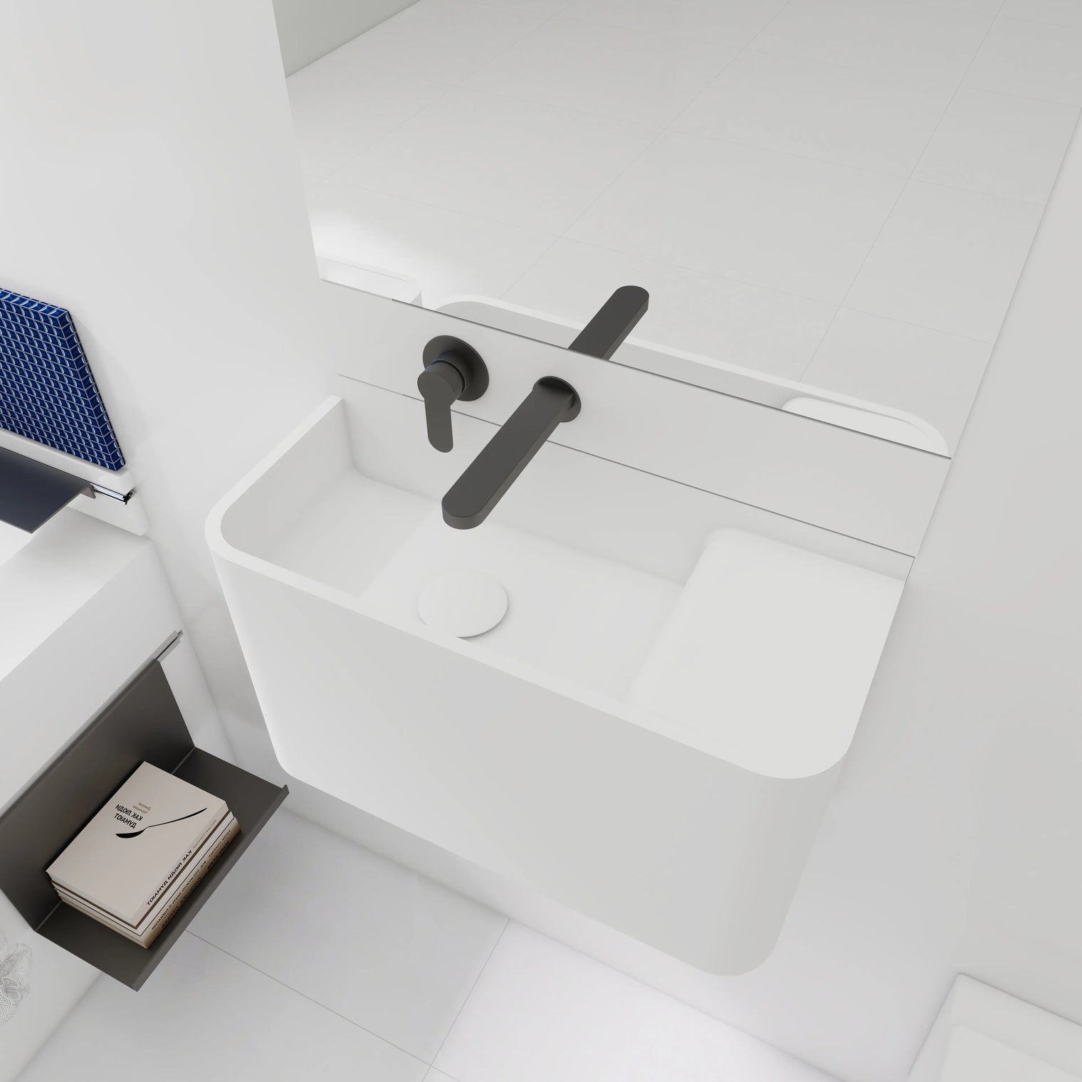 ELEMENTS Wall-Mount Washbasins Bowl on left INFINITE BATH
