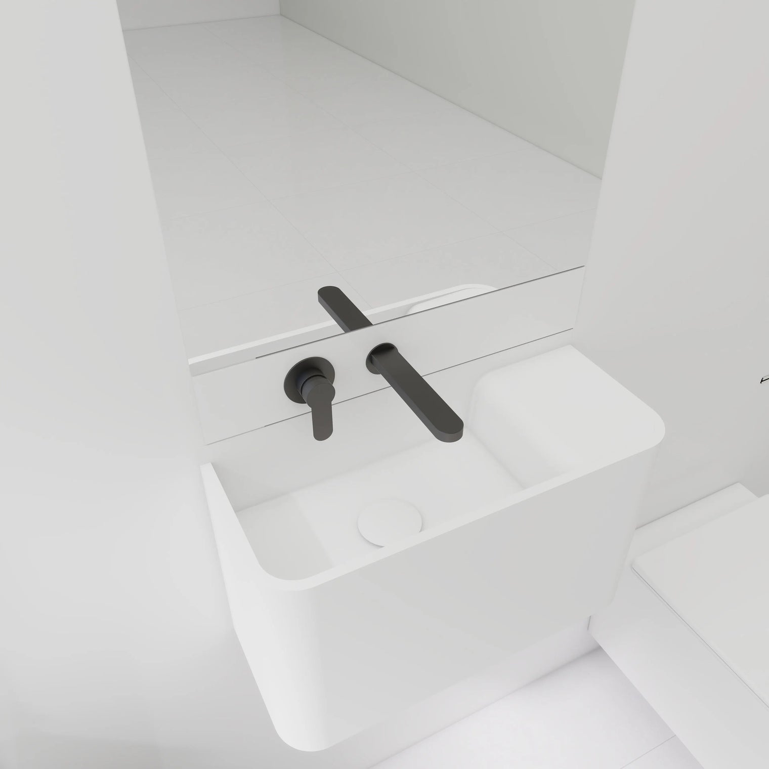 ELEMENTS Wall-Mount Washbasins Bowl on left INFINITE BATH