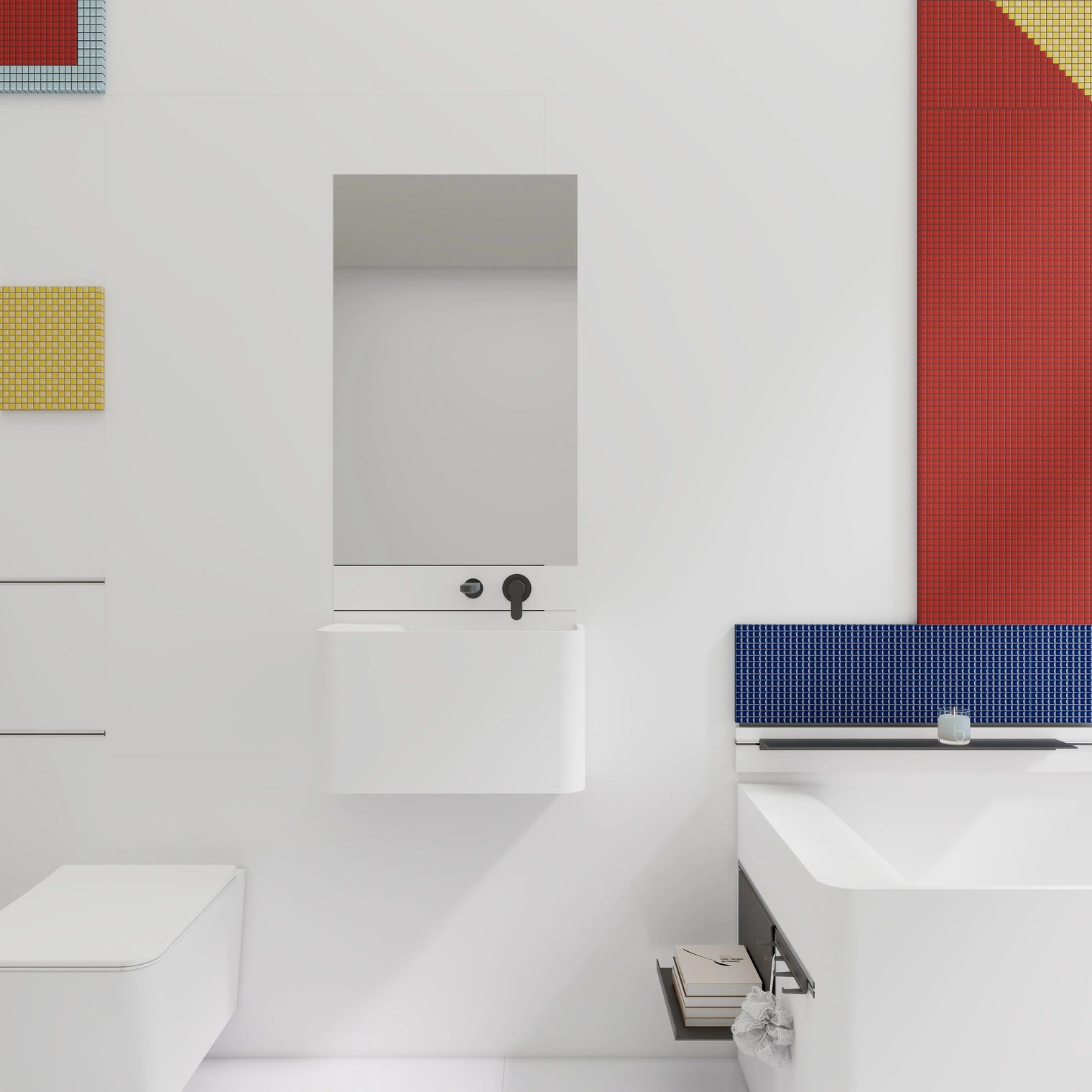 ELEMENTS Wall-Mount Washbasins Bowl on Right INFINITE BATH