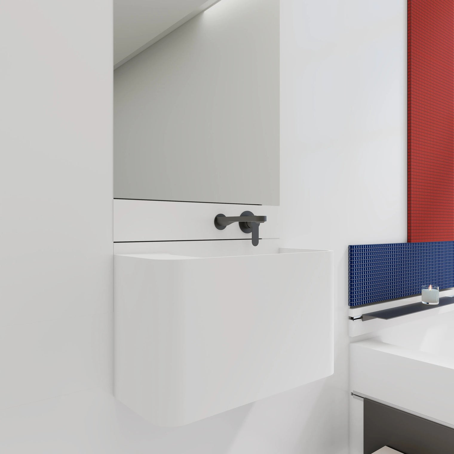 ELEMENTS Wall-Mount Washbasins Bowl on Right INFINITE BATH
