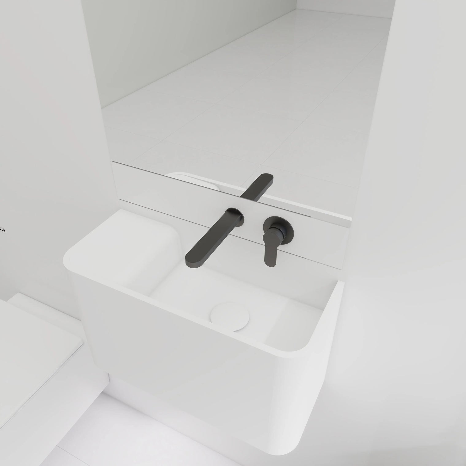 ELEMENTS Wall-Mount Washbasins Bowl on Right INFINITE BATH