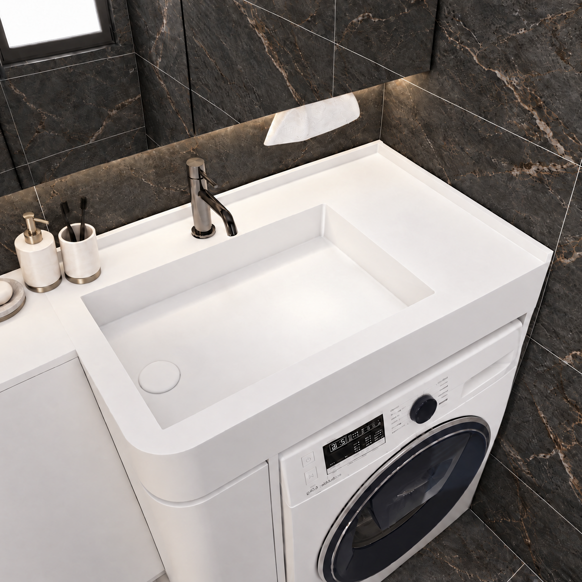 PURE Laundry Sink 145LH Curve Combo
