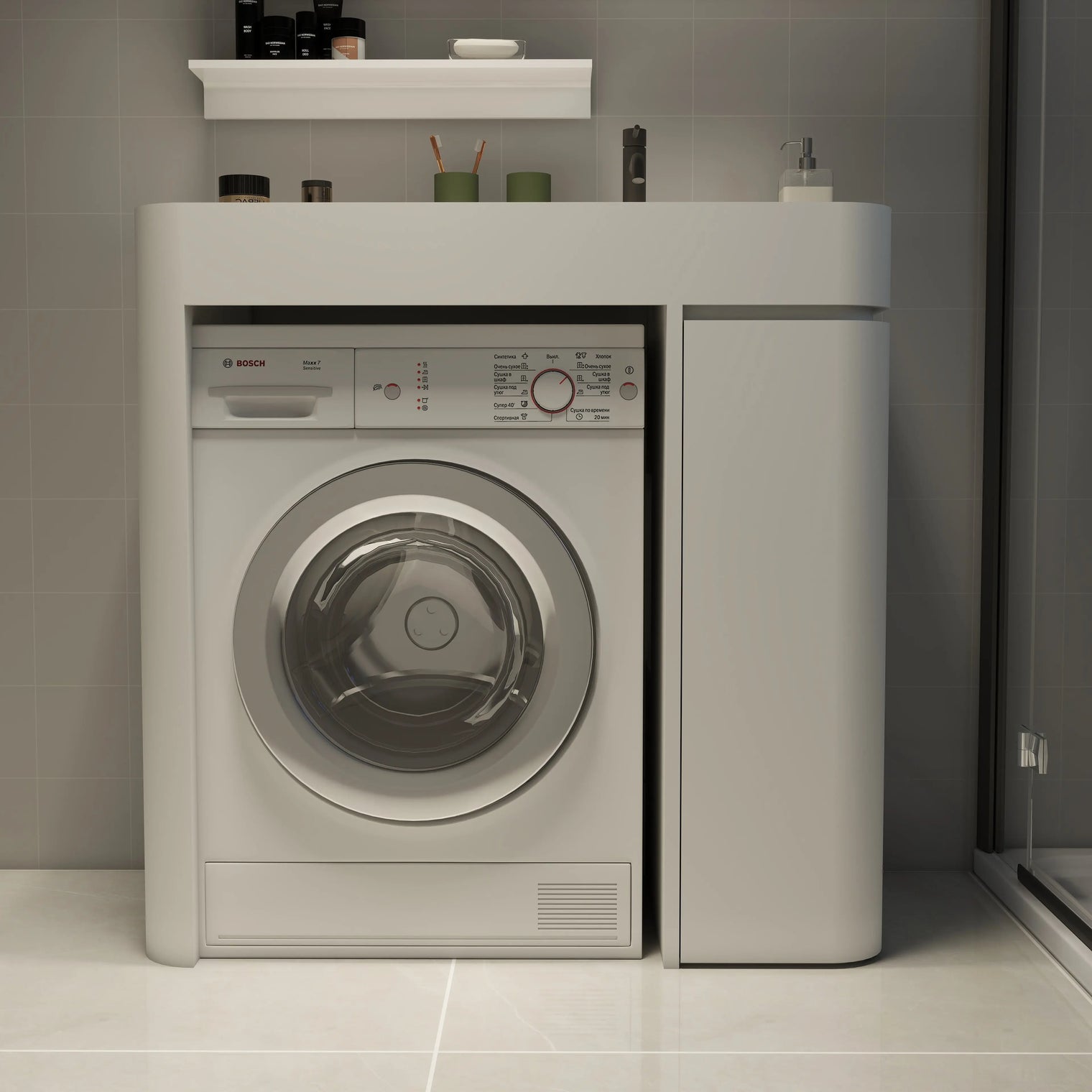 PURE Laundry Sink 100RH Double Curve Combo