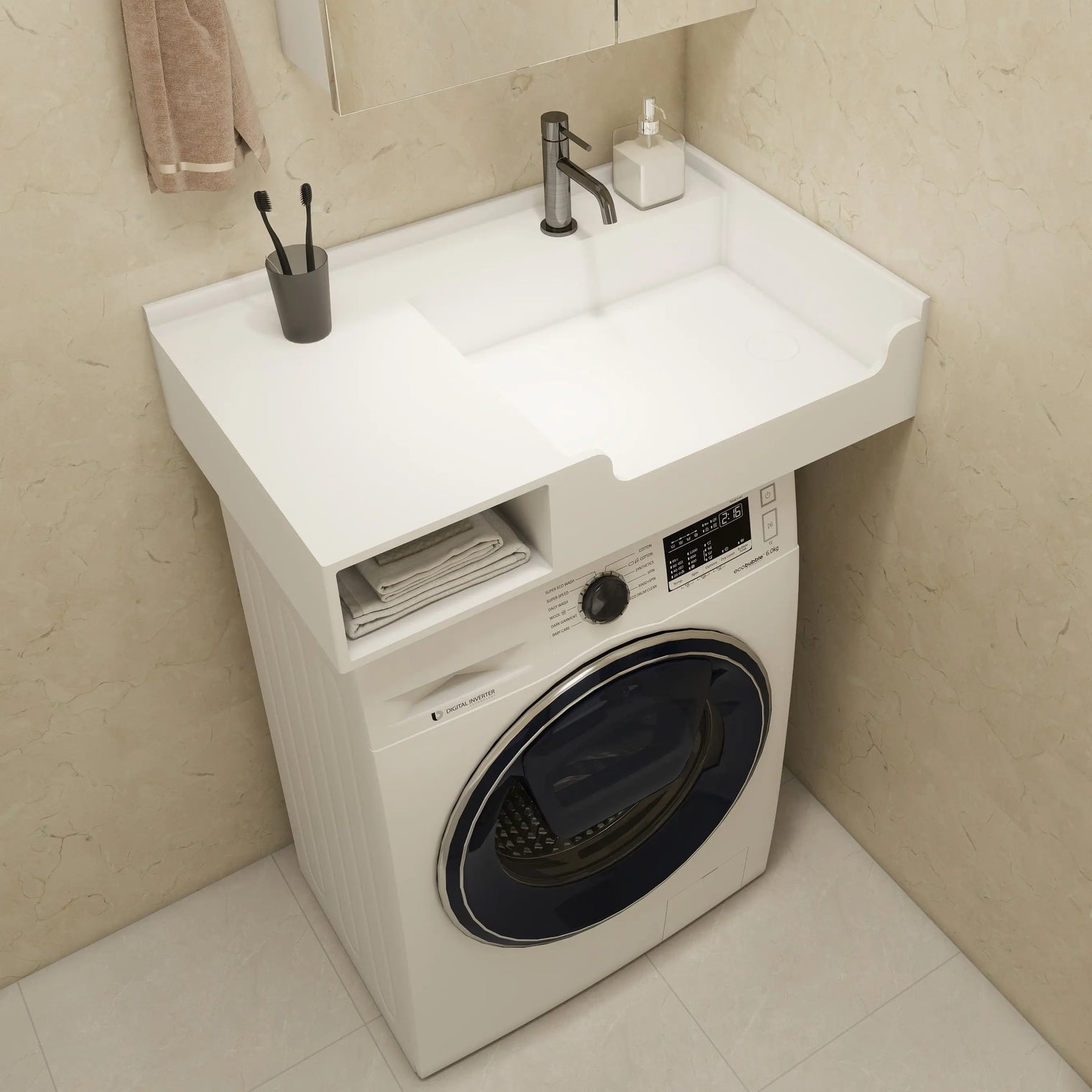 PURE Laundry Sink WM 80R w/Shelf INFINITE
