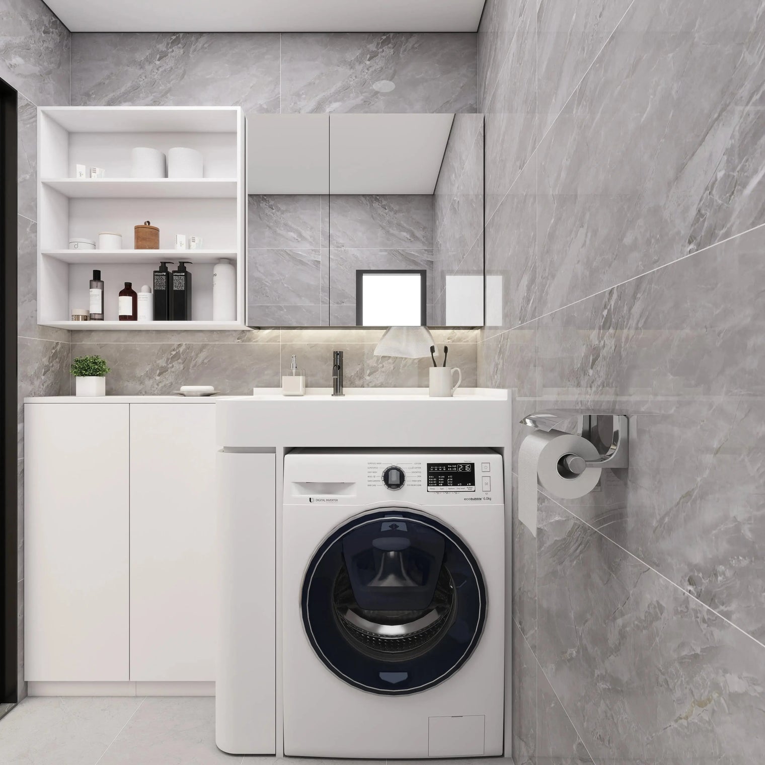 PURE Laundry Sink 85LH Curve Combo