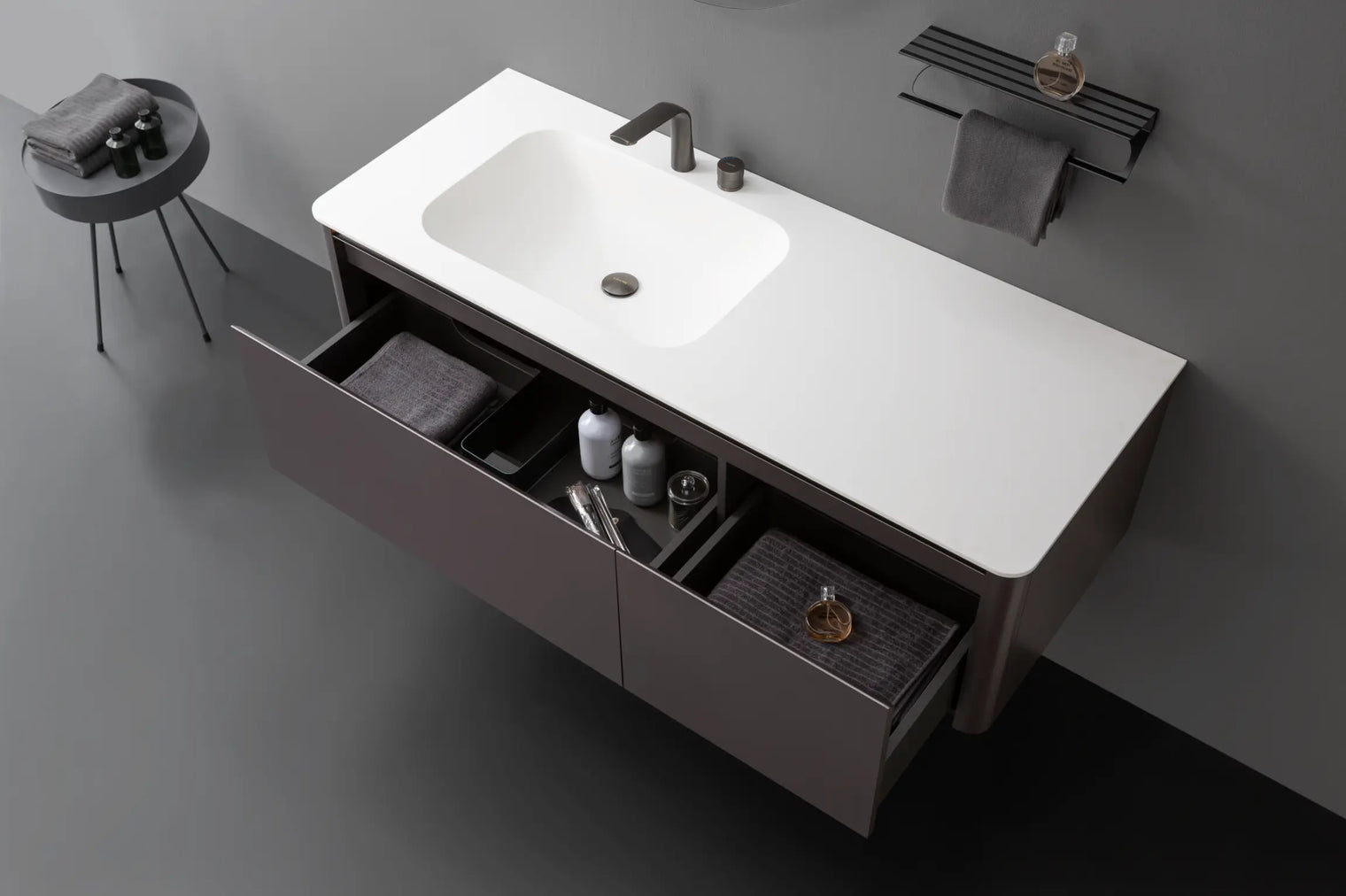 Oslo Washbasin Cabinet 150-WALL MOUNT WASHBASINS-INFINITE-訂造洗手盆,浴室翻新, small size bathtubs, custom-made bathtub HK,freestanding bathtub Hong Kong, 獨立式 浴缸 香港, premium bathtub brands HK, Where to buy bathtubs in Hong Kong, best custom bathroom furniture HK, Infinite Bath, Infinite浴缸, Cloakroom,Vanities, Mirrors,Bathroom Furniture, 浴室裝修,浴室 櫃 訂造