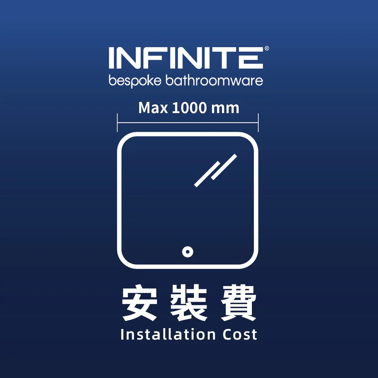 Installation service fee (LED Mirror length 1m or less)