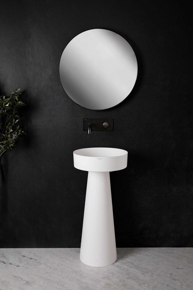 Float P D40 w/Pedestal-PEDESTAL WASHBASINS-訂造一體無縫洗手盆,Tailor made Washbasins,waterbasin hk, 浴室物料,浴室裝修,訂造洗手盆,浴室翻新,Bathroomware ,Bespoke bathroom,浴室配件,訂造浴室潔具,訂造浴室傢俬,香港 浴室設計 公司,best custom bathroom furniture HK, Infinite Bath