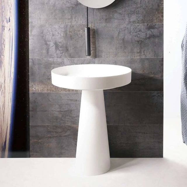 pedestal basin Float P D60 w/Pedestal-PEDESTAL WASHBASINS-訂造一體無縫洗手盆,Tailor made Washbasins,waterbasin hk, 浴室物料,浴室裝修,訂造洗手盆,浴室翻新,Bathroomware ,Bespoke bathroom,浴室配件,訂造浴室潔具,訂造浴室傢俬,香港 浴室設計 公司,best custom bathroom furniture HK, Infinite Bath