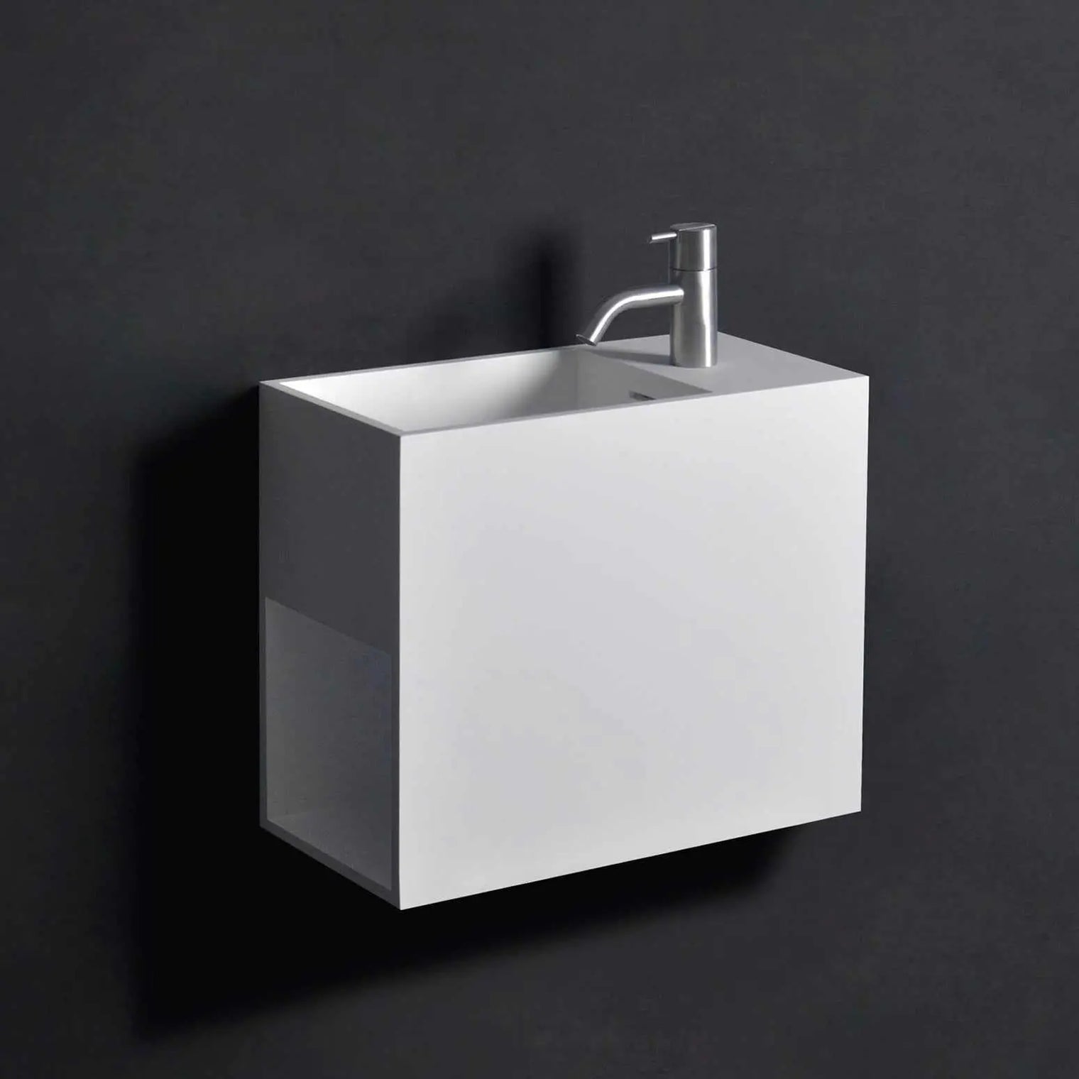 Pure WM 45 w/shelf-WALL MOUNT WASHBASINS-訂造一體無縫洗手盆,Tailor made Washbasins,waterbasin hk, 浴室物料,浴室裝修,訂造洗手盆,浴室翻新,Bathroomware ,Bespoke bathroom,浴室配件,訂造浴室潔具,訂造浴室傢俬,香港 浴室設計 公司,best custom bathroom furniture HK, Infinite Bath