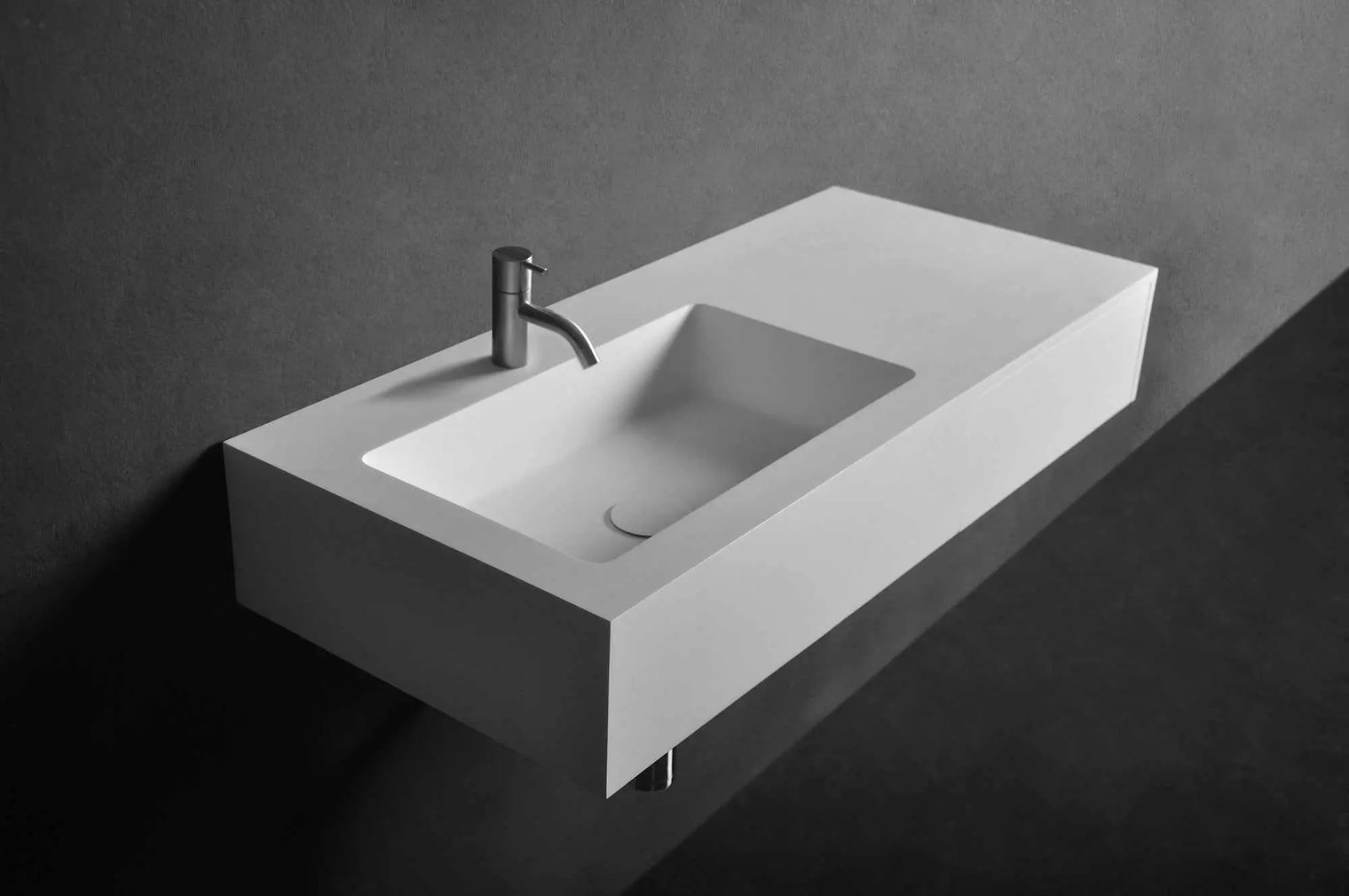 Vesta WM 90L w/Drawer-WALL MOUNT WASHBASINS-訂造一體無縫洗手盆,Tailor made Washbasins,waterbasin hk, 浴室物料,浴室裝修,訂造洗手盆,浴室翻新,Bathroomware ,Bespoke bathroom,浴室配件,訂造浴室潔具,訂造浴室傢俬,香港 浴室設計 公司,best custom bathroom furniture HK, Infinite Bath