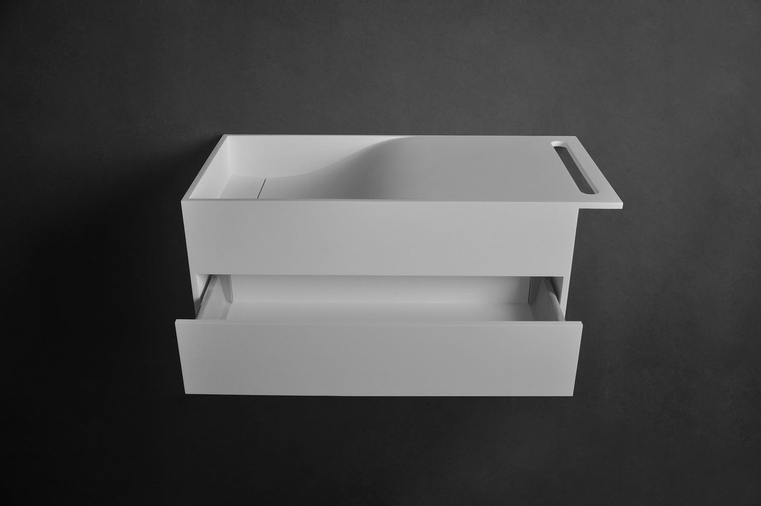 Christianssand WM 80L w/Drawer-WALL MOUNT WASHBASINS-訂造一體無縫洗手盆,Tailor made Washbasins,waterbasin hk, 浴室物料,浴室裝修,訂造洗手盆,浴室翻新,Bathroomware ,Bespoke bathroom,浴室配件,訂造浴室潔具,訂造浴室傢俬,香港 浴室設計 公司,best custom bathroom furniture HK, Infinite Bath