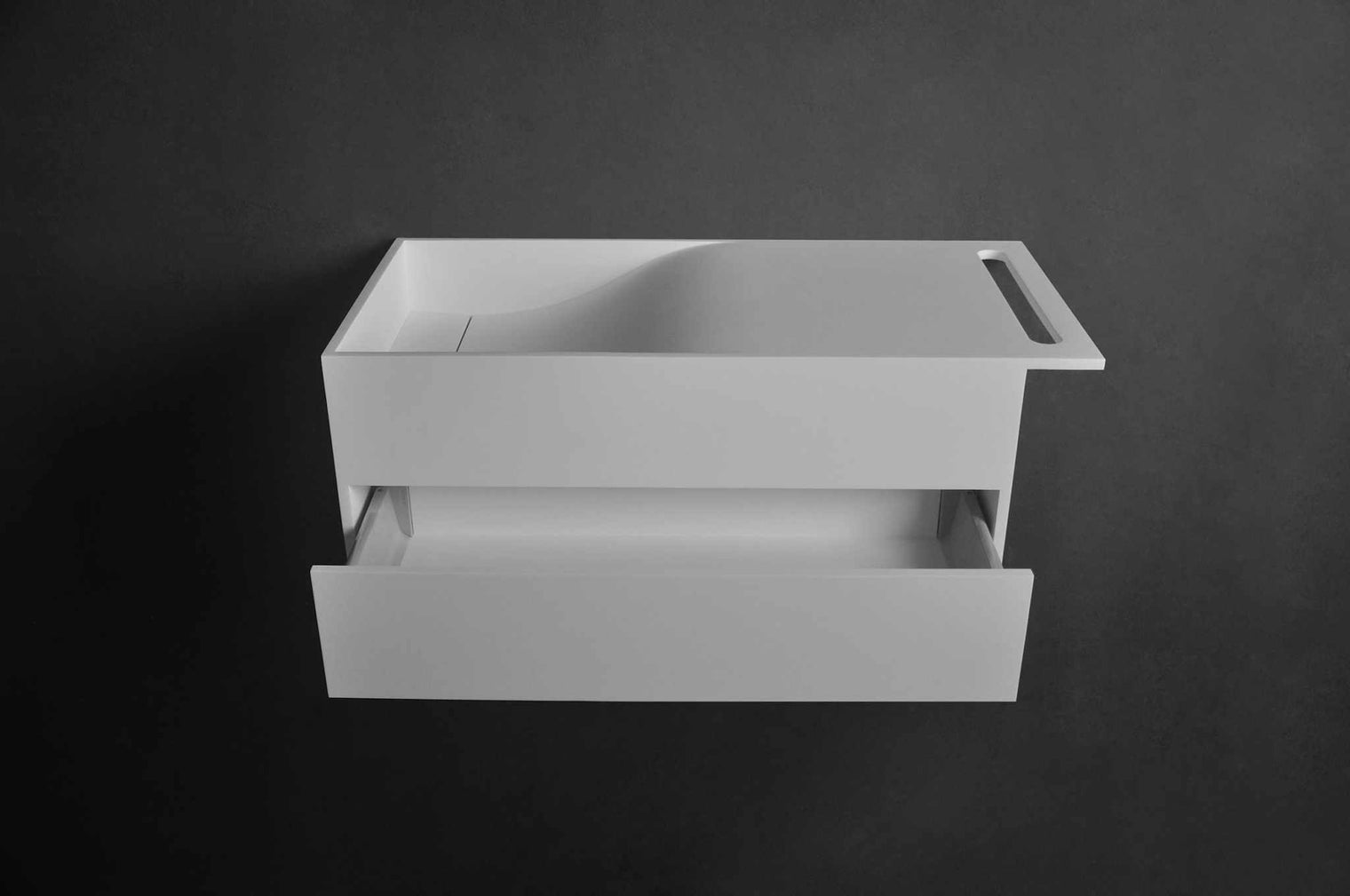 Christianssand WM 80L w/Drawer-WALL MOUNT WASHBASINS-訂造一體無縫洗手盆,Tailor made Washbasins,waterbasin hk, 浴室物料,浴室裝修,訂造洗手盆,浴室翻新,Bathroomware ,Bespoke bathroom,浴室配件,訂造浴室潔具,訂造浴室傢俬,香港 浴室設計 公司,best custom bathroom furniture HK, Infinite Bath