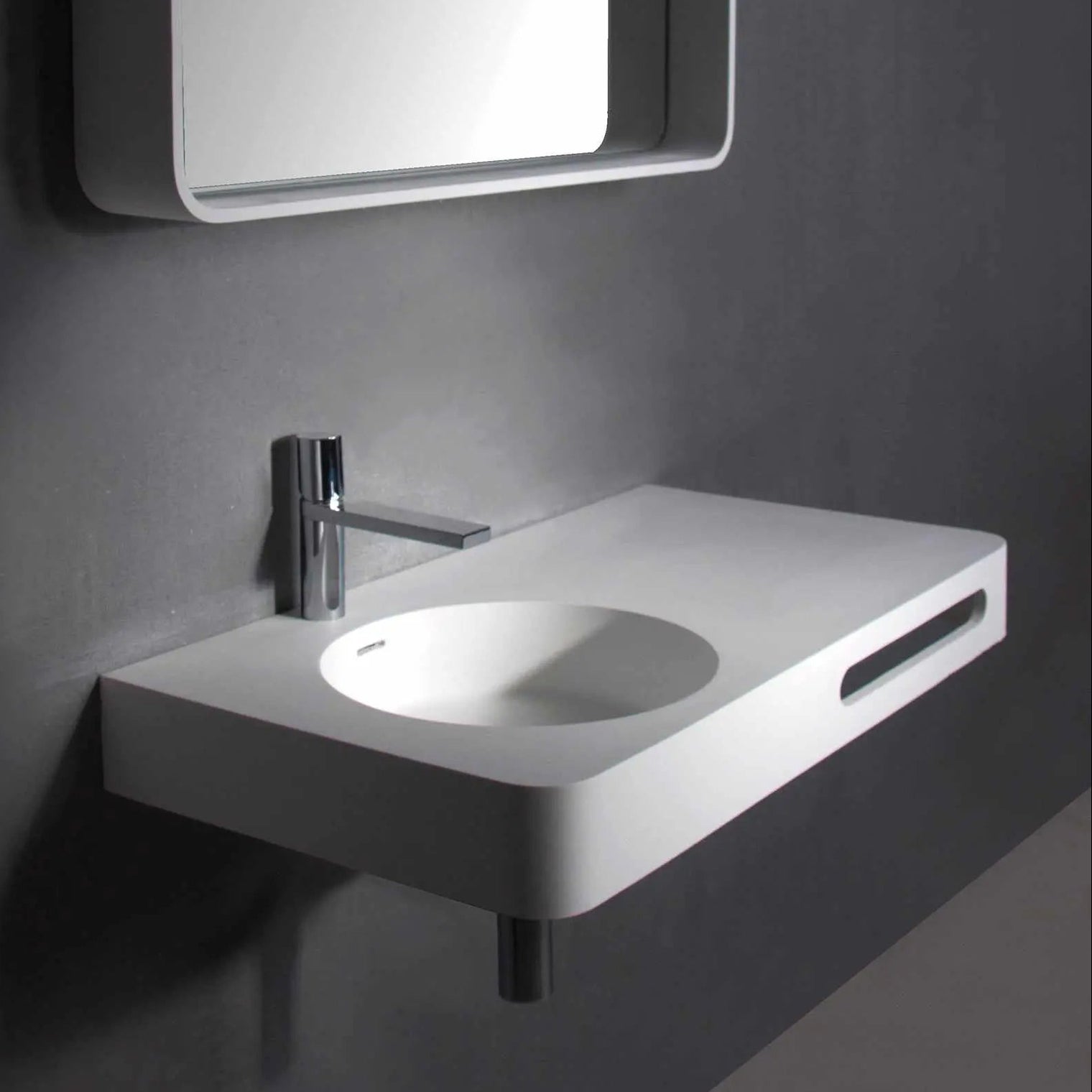 Cirque WM 90L-WALL MOUNT WASHBASINS-訂造一體無縫洗手盆,Tailor made Washbasins,waterbasin hk, 浴室物料,浴室裝修,訂造洗手盆,浴室翻新,Bathroomware ,Bespoke bathroom,浴室配件,訂造浴室潔具,訂造浴室傢俬,香港 浴室設計 公司,best custom bathroom furniture HK, Infinite Bath