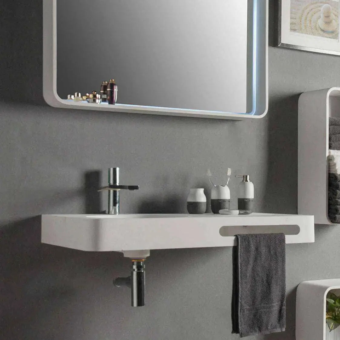 Cirque WM 90L-WALL MOUNT WASHBASINS-訂造一體無縫洗手盆,Tailor made Washbasins,waterbasin hk, 浴室物料,浴室裝修,訂造洗手盆,浴室翻新,Bathroomware ,Bespoke bathroom,浴室配件,訂造浴室潔具,訂造浴室傢俬,香港 浴室設計 公司,best custom bathroom furniture HK, Infinite Bath