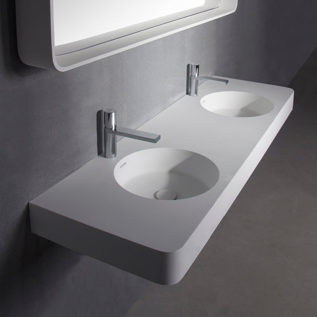 Cirque WM 150DB-WALL MOUNT WASHBASINS-訂造一體無縫洗手盆,Tailor made Washbasins,waterbasin hk, 浴室物料,浴室裝修,訂造洗手盆,浴室翻新,Bathroomware ,Bespoke bathroom,浴室配件,訂造浴室潔具,訂造浴室傢俬,香港 浴室設計 公司,best custom bathroom furniture HK, Infinite Bath