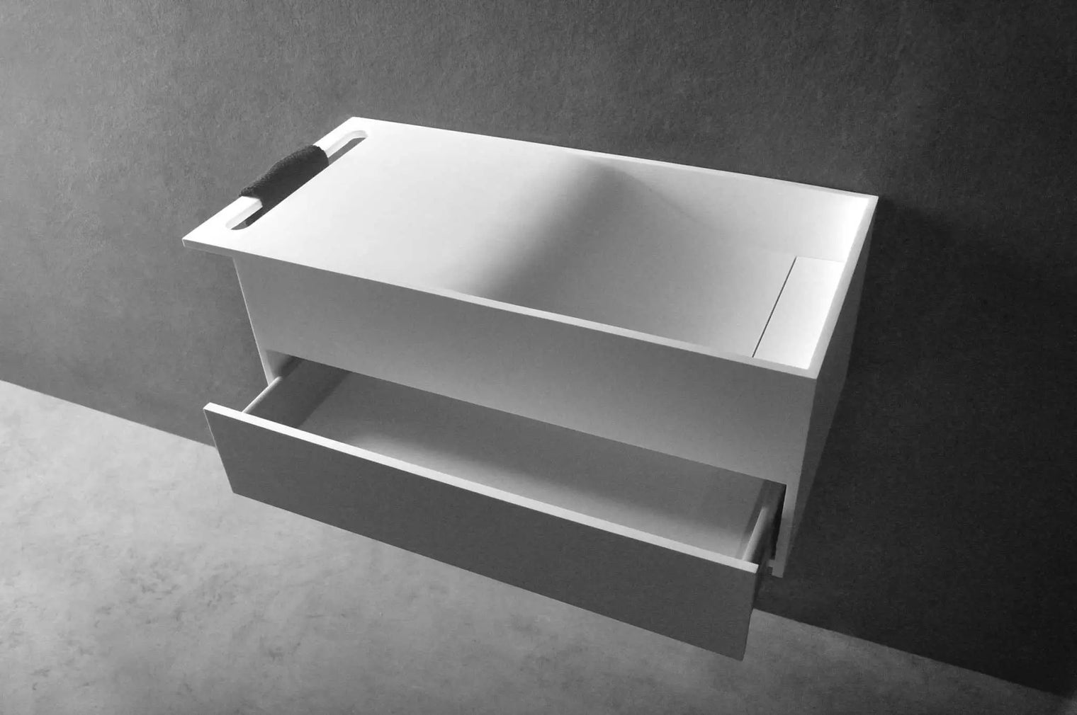 Christianssand WM 80R w/Drawer-WALL MOUNT WASHBASINS-訂造一體無縫洗手盆,Tailor made Washbasins,waterbasin hk, 浴室物料,浴室裝修,訂造洗手盆,浴室翻新,Bathroomware ,Bespoke bathroom,浴室配件,訂造浴室潔具,訂造浴室傢俬,香港 浴室設計 公司,best custom bathroom furniture HK, Infinite Bath