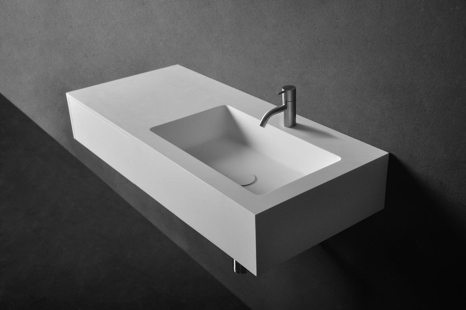 Vesta WM 90R w/Drawer-WALL MOUNT WASHBASINS-訂造一體無縫洗手盆,Tailor made Washbasins,waterbasin hk, 浴室物料,浴室裝修,訂造洗手盆,浴室翻新,Bathroomware ,Bespoke bathroom,浴室配件,訂造浴室潔具,訂造浴室傢俬,香港 浴室設計 公司,best custom bathroom furniture HK, Infinite Bath