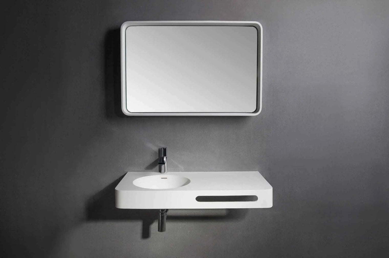 Cirque WM 75L with Towel Bar-WALL MOUNT WASHBASINS-訂造一體無縫洗手盆,Tailor made Washbasins,waterbasin hk, 浴室物料,浴室裝修,訂造洗手盆,浴室翻新,Bathroomware ,Bespoke bathroom,浴室配件,訂造浴室潔具,訂造浴室傢俬,香港 浴室設計 公司,best custom bathroom furniture HK, Infinite Bath
