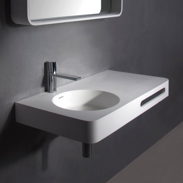 Cirque WM 75L with Towel Bar-WALL MOUNT WASHBASINS-訂造一體無縫洗手盆,Tailor made Washbasins,waterbasin hk, 浴室物料,浴室裝修,訂造洗手盆,浴室翻新,Bathroomware ,Bespoke bathroom,浴室配件,訂造浴室潔具,訂造浴室傢俬,香港 浴室設計 公司,best custom bathroom furniture HK, Infinite Bath
