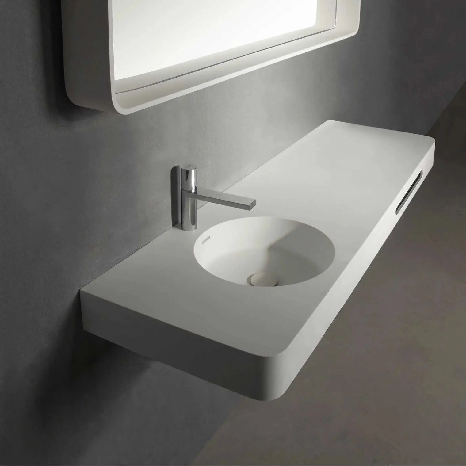 Cirque WM 120L with Towel Bar-WALL MOUNT WASHBASINS-訂造一體無縫洗手盆,Tailor made Washbasins,waterbasin hk, 浴室物料,浴室裝修,訂造洗手盆,浴室翻新,Bathroomware ,Bespoke bathroom,浴室配件,訂造浴室潔具,訂造浴室傢俬,香港 浴室設計 公司,best custom bathroom furniture HK, Infinite Bath