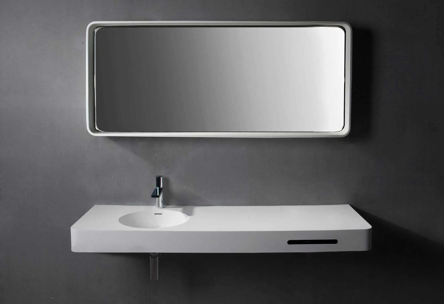 Cirque WM 120L with Towel Bar-WALL MOUNT WASHBASINS-訂造一體無縫洗手盆,Tailor made Washbasins,waterbasin hk, 浴室物料,浴室裝修,訂造洗手盆,浴室翻新,Bathroomware ,Bespoke bathroom,浴室配件,訂造浴室潔具,訂造浴室傢俬,香港 浴室設計 公司,best custom bathroom furniture HK, Infinite Bath