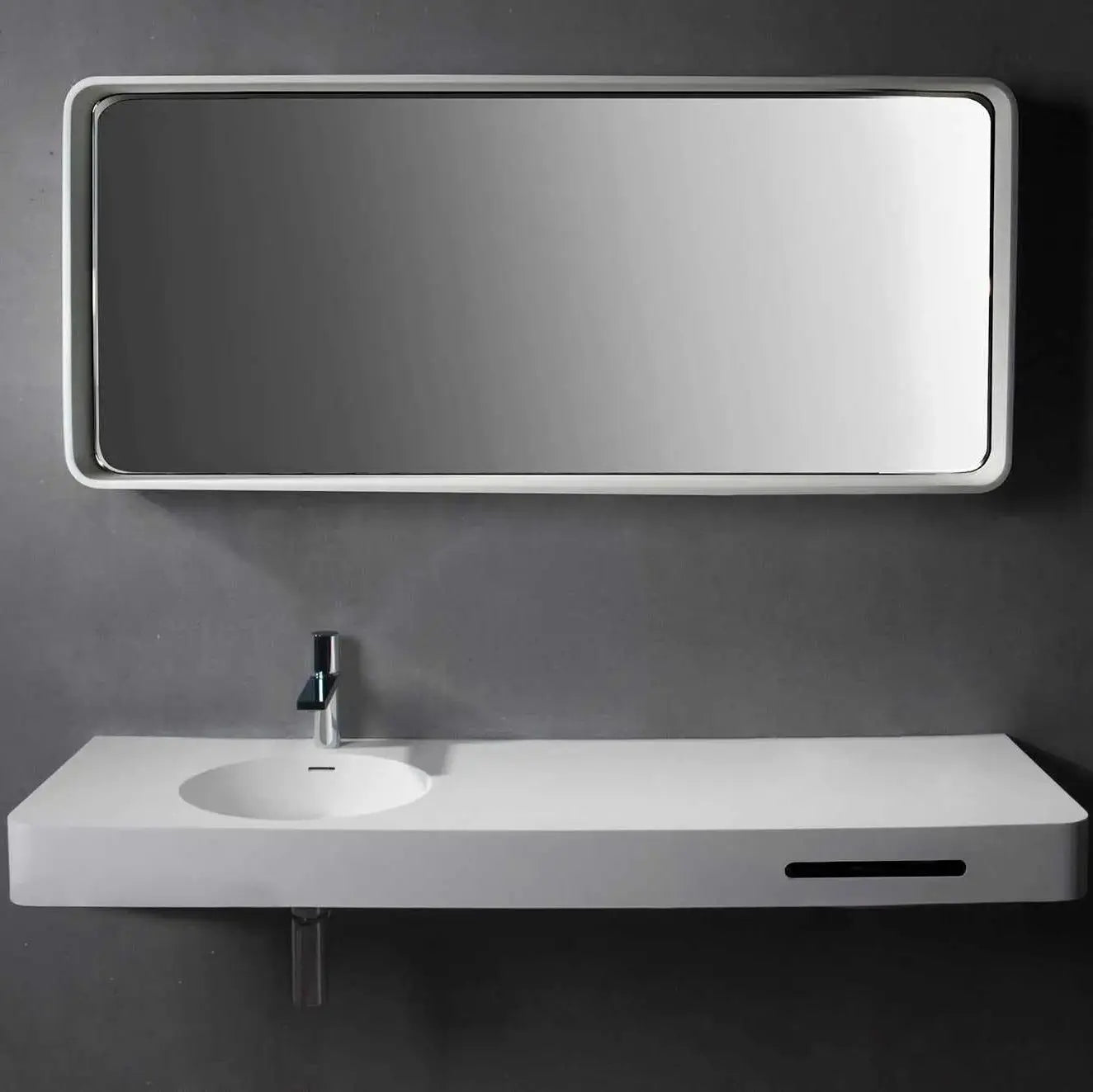 Cirque WM 120L with Towel Bar-WALL MOUNT WASHBASINS-訂造一體無縫洗手盆,Tailor made Washbasins,waterbasin hk, 浴室物料,浴室裝修,訂造洗手盆,浴室翻新,Bathroomware ,Bespoke bathroom,浴室配件,訂造浴室潔具,訂造浴室傢俬,香港 浴室設計 公司,best custom bathroom furniture HK, Infinite Bath