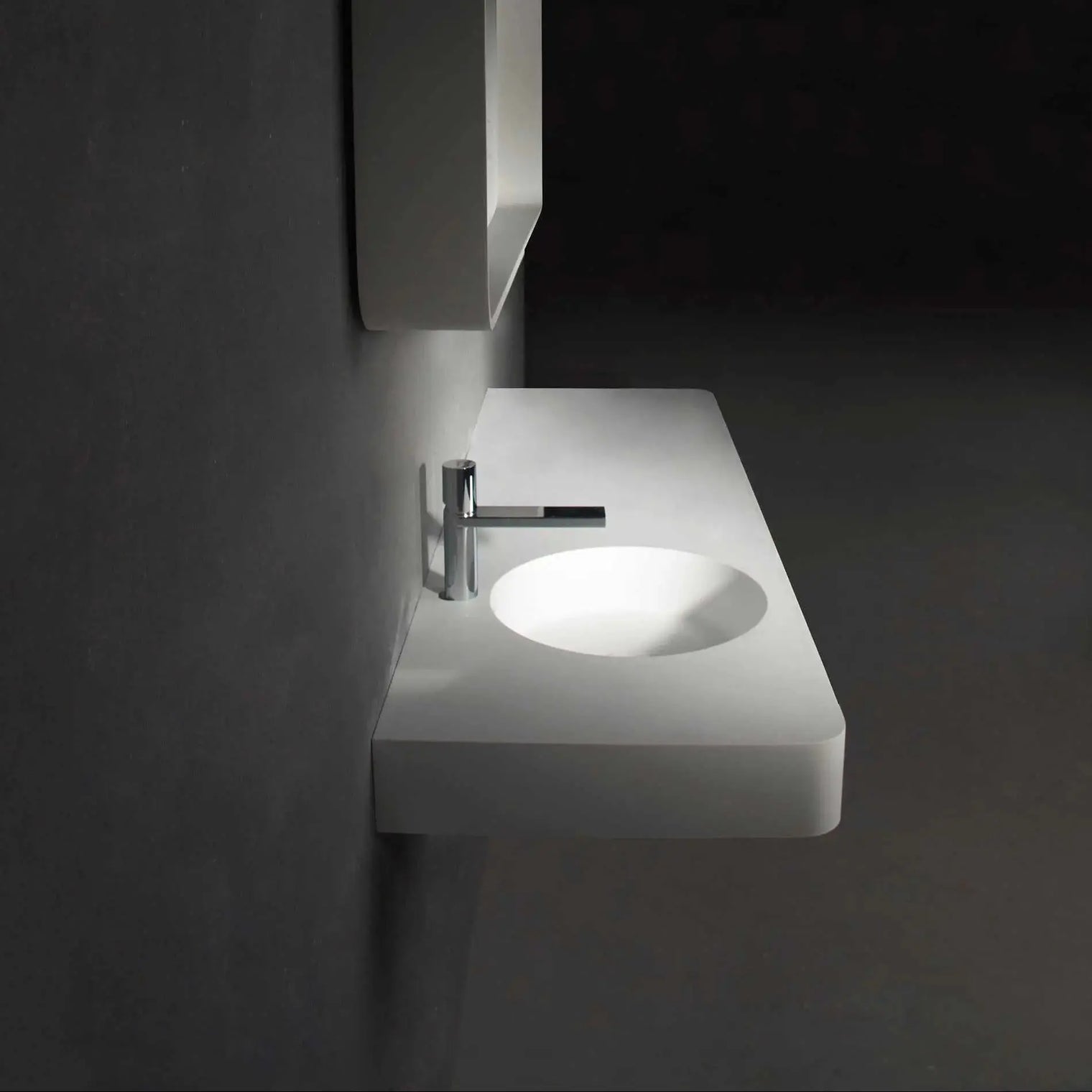 Cirque WM 120L with Towel Bar-WALL MOUNT WASHBASINS-訂造一體無縫洗手盆,Tailor made Washbasins,waterbasin hk, 浴室物料,浴室裝修,訂造洗手盆,浴室翻新,Bathroomware ,Bespoke bathroom,浴室配件,訂造浴室潔具,訂造浴室傢俬,香港 浴室設計 公司,best custom bathroom furniture HK, Infinite Bath