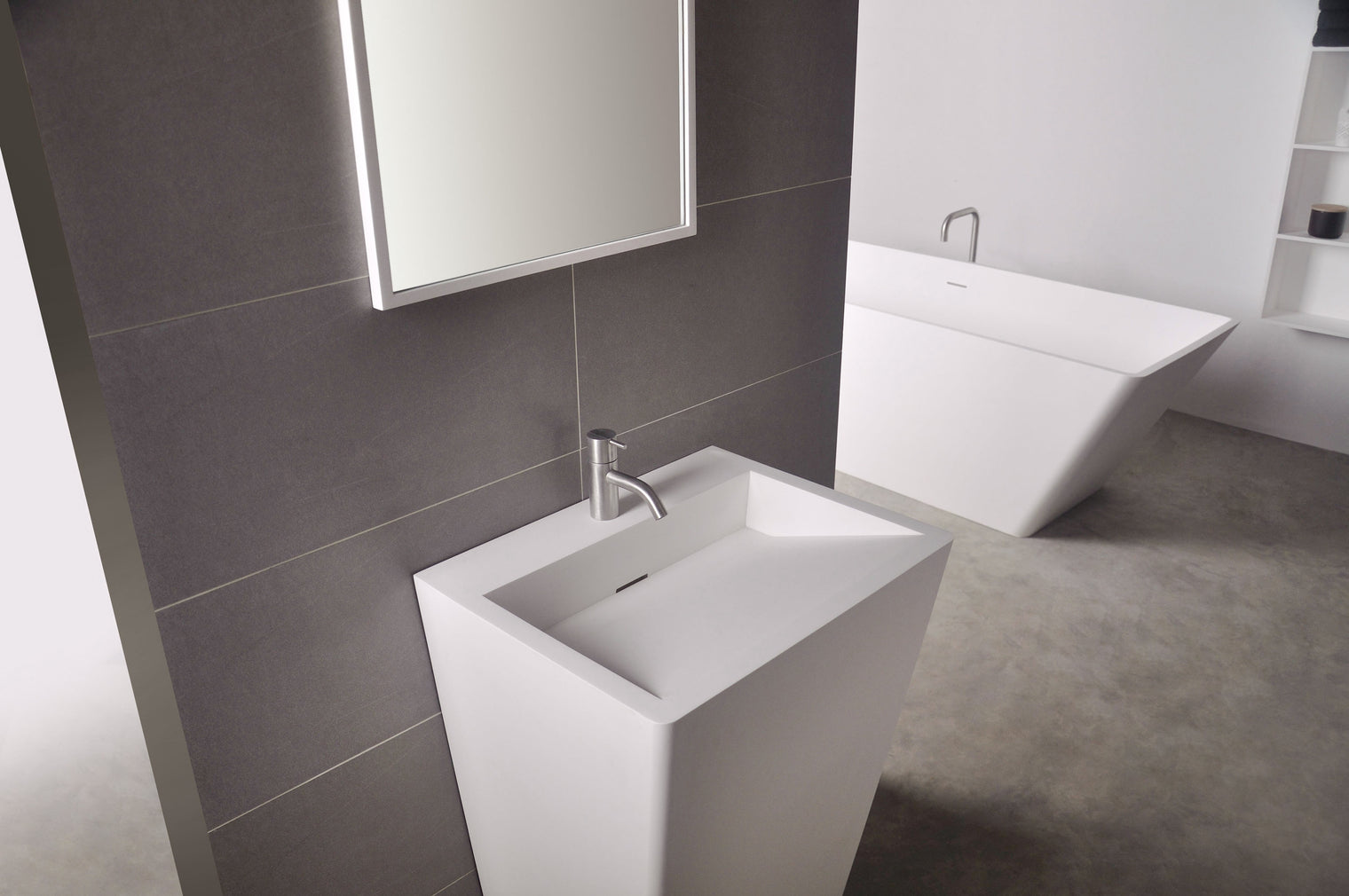 Salina P 55-PEDESTAL WASHBASINS-訂造一體無縫洗手盆,Tailor made Washbasins,waterbasin hk, 浴室物料,浴室裝修,訂造洗手盆,浴室翻新,Bathroomware ,Bespoke bathroom,浴室配件,訂造浴室潔具,訂造浴室傢俬,香港 浴室設計 公司,best custom bathroom furniture HK, Infinite Bath
