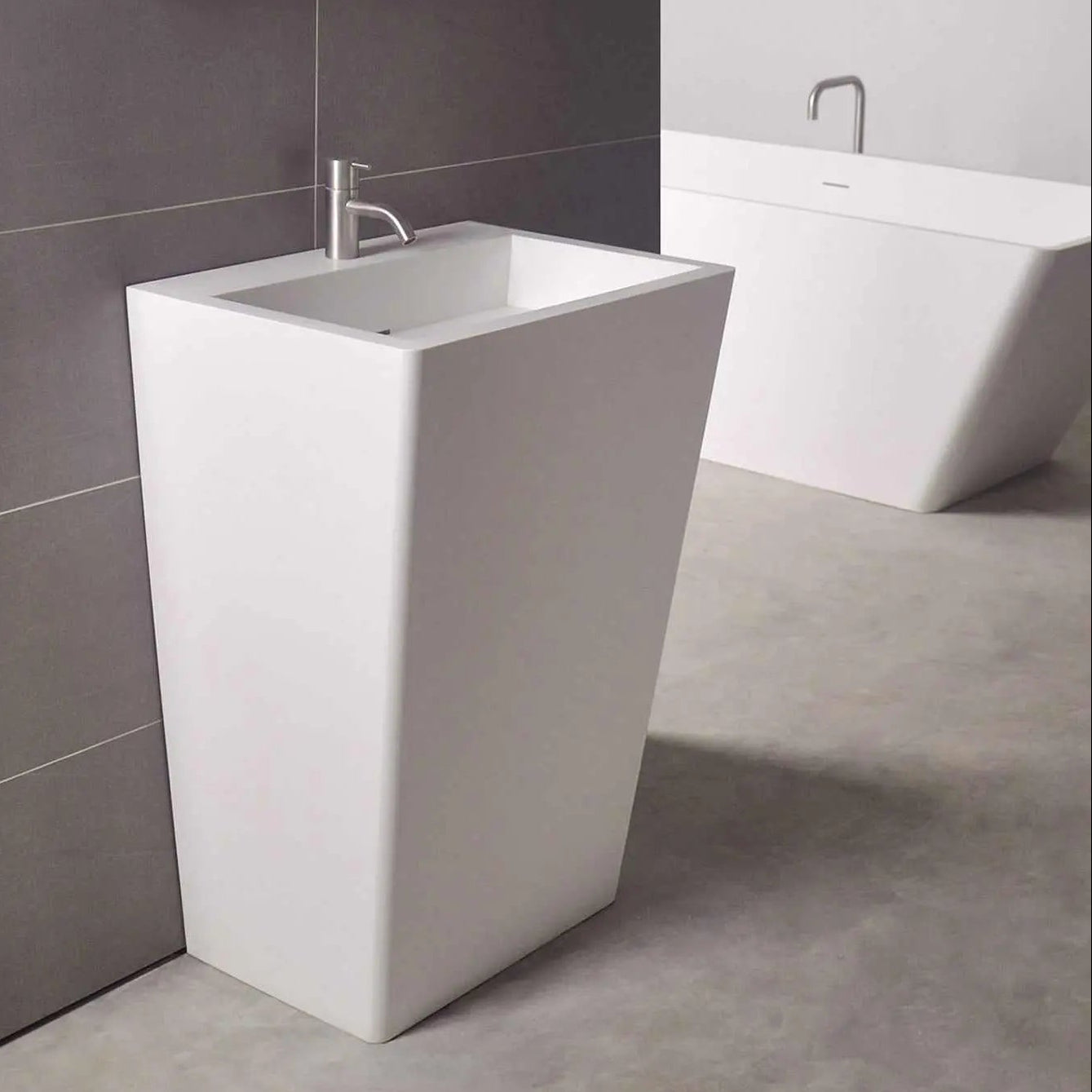 pedestal basin Salina P 55-PEDESTAL WASHBASINS-訂造一體無縫洗手盆,Tailor made Washbasins,waterbasin hk, 浴室物料,浴室裝修,訂造洗手盆,浴室翻新,Bathroomware ,Bespoke bathroom,浴室配件,訂造浴室潔具,訂造浴室傢俬,香港 浴室設計 公司,best custom bathroom furniture HK, Infinite Bath